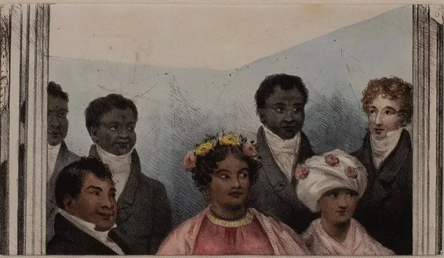 Kamehameha II and Kamāmalu Theatre Engraving