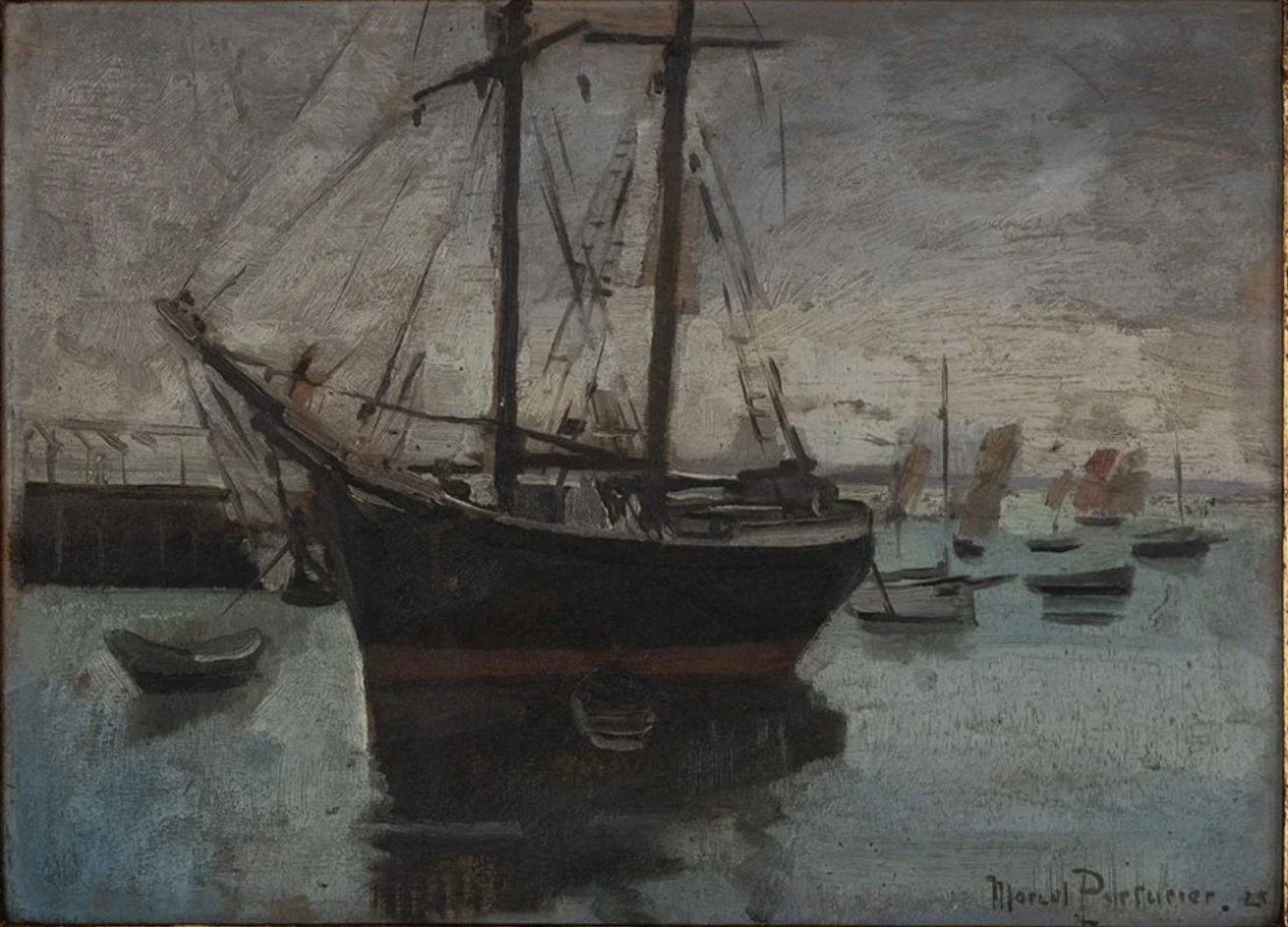 Marcel Parturier Harbor View of Cancale, France, 1923