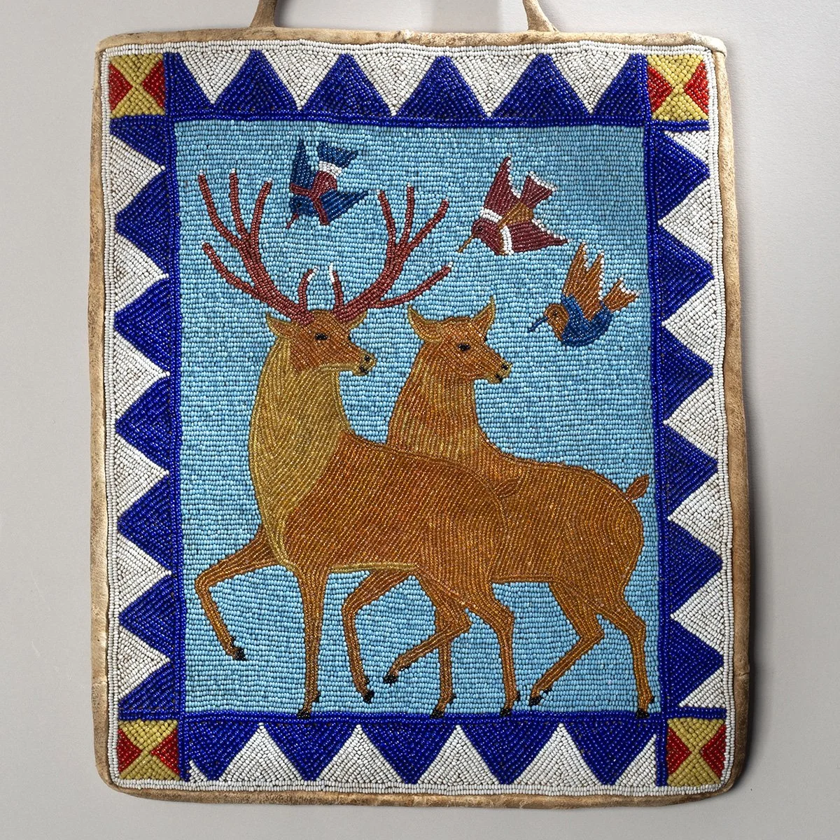 1315-Plateau Beaded Bag with Deer and Birds-Beadwork-Native American-Art Blackburn-2.jpg