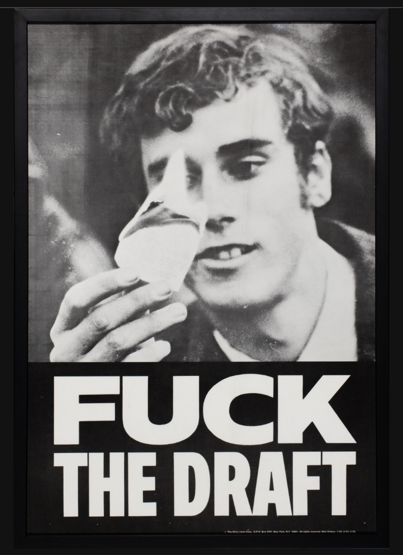 Fuck the Draft Protest Poster by Kiyoshi Kuromiya, 1968