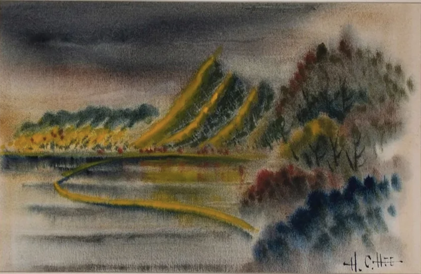 Hon Chew Hee Windward Oahu Watercolor