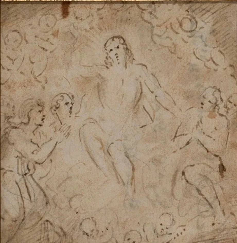 Old Master Drawing God the Father