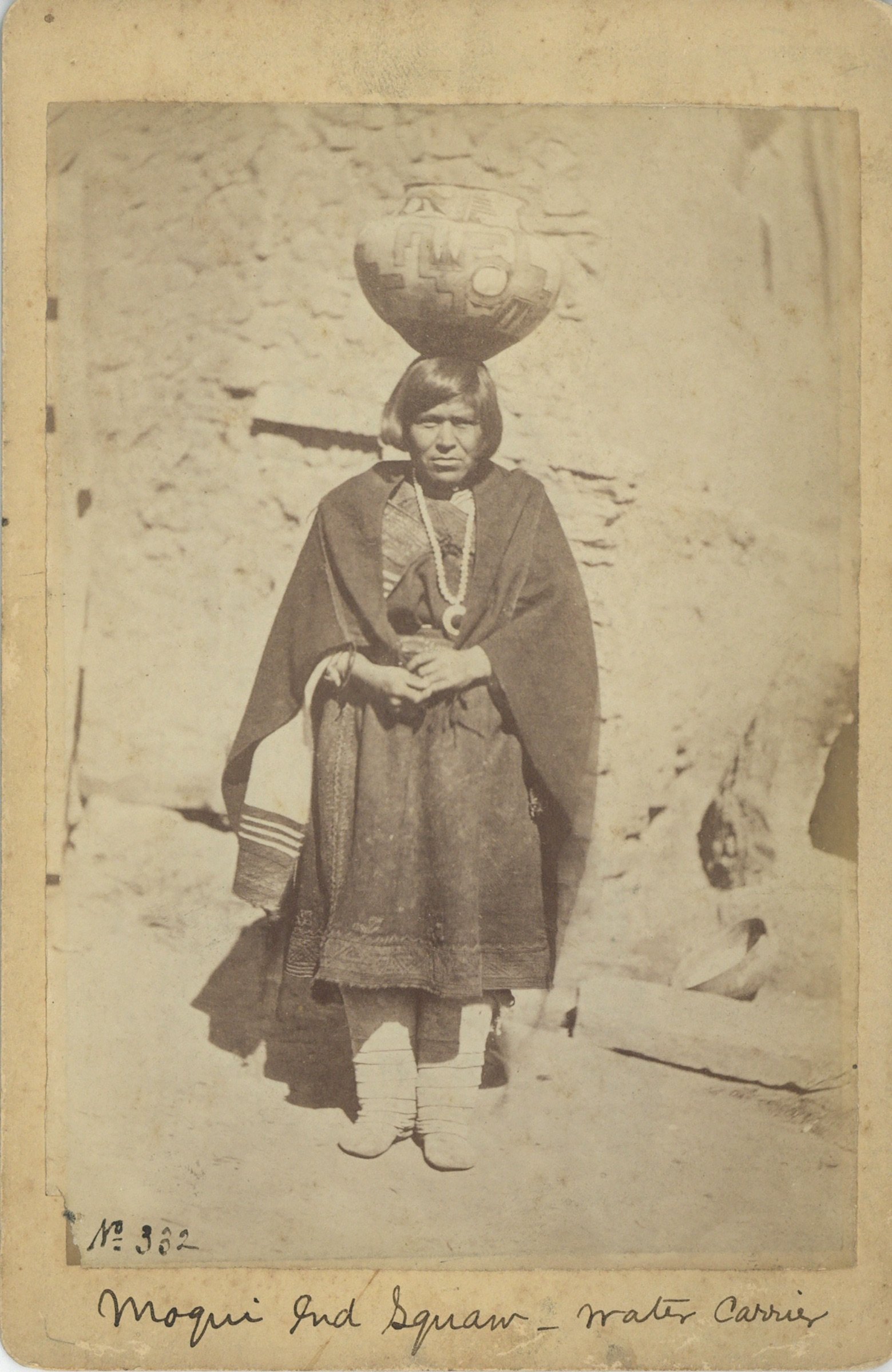 Hopi Water Carrier Cabinet Card Albumen Print 1880 Henry Brown