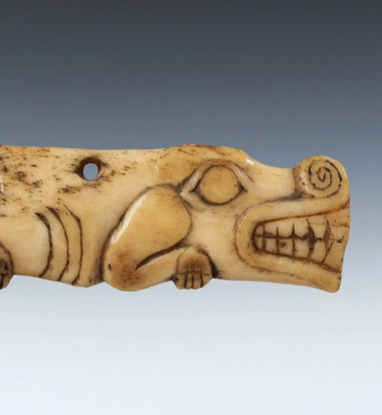 Tlingit Bone Shaman's Charm  with Carved Animal Figures