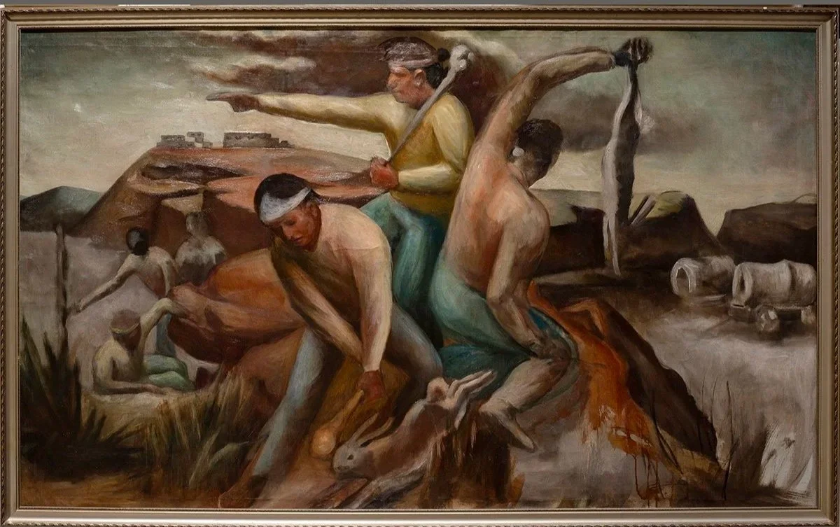 1380-Pueblo-Rabbit-Hunt+-Calvin-Fenley-Chavez-Paintings-Other-Native-American-Art-Blackburn-1.jpg