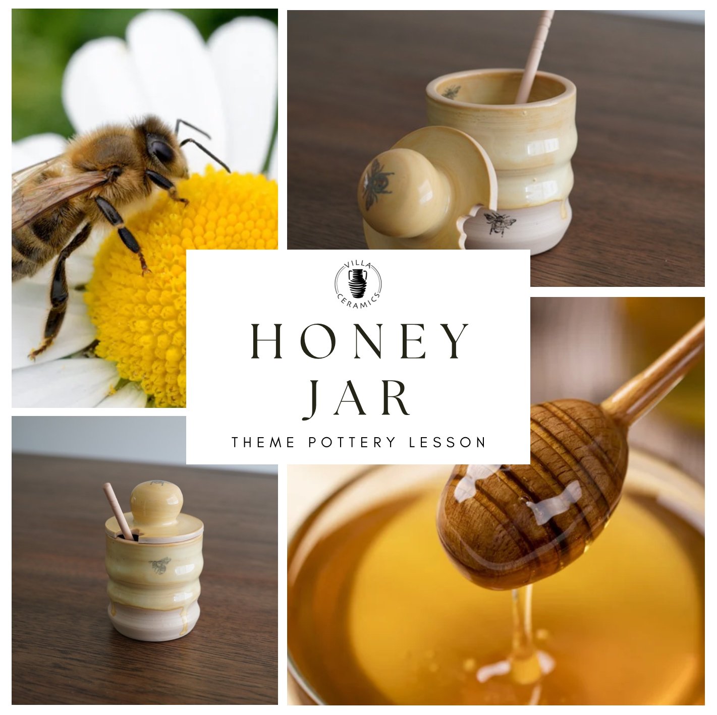 Honey Jar theme pottery lesson July
