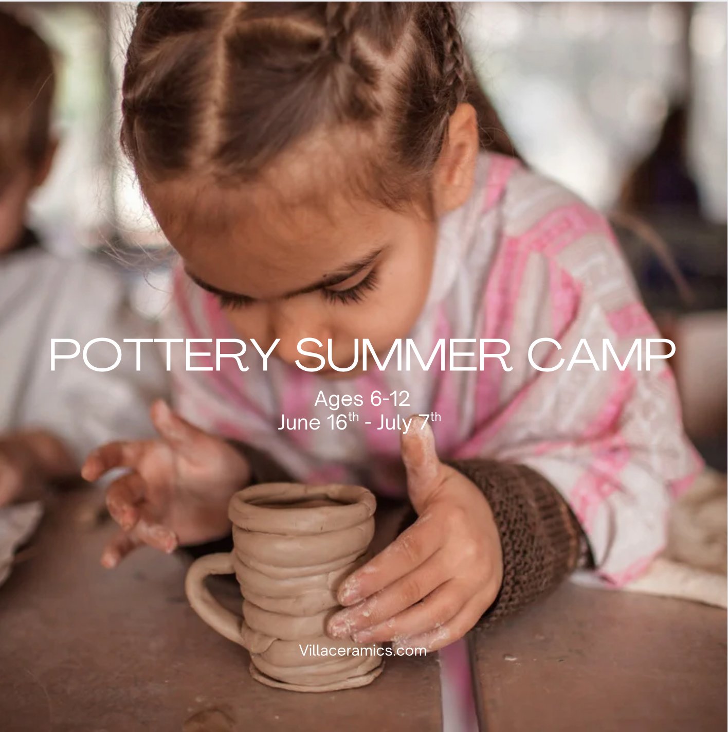 Pottery summer camp Ages 6-12
