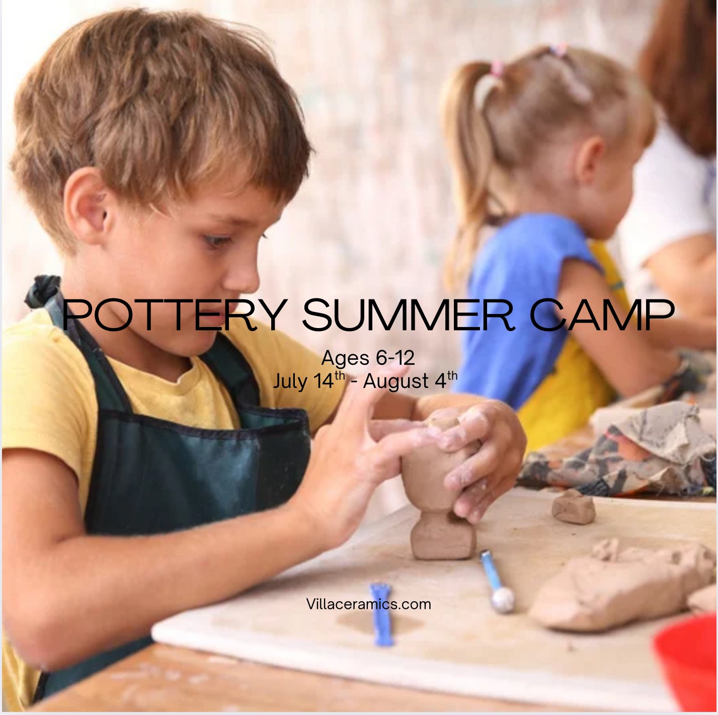 Pottery summer camp Ages 6-12