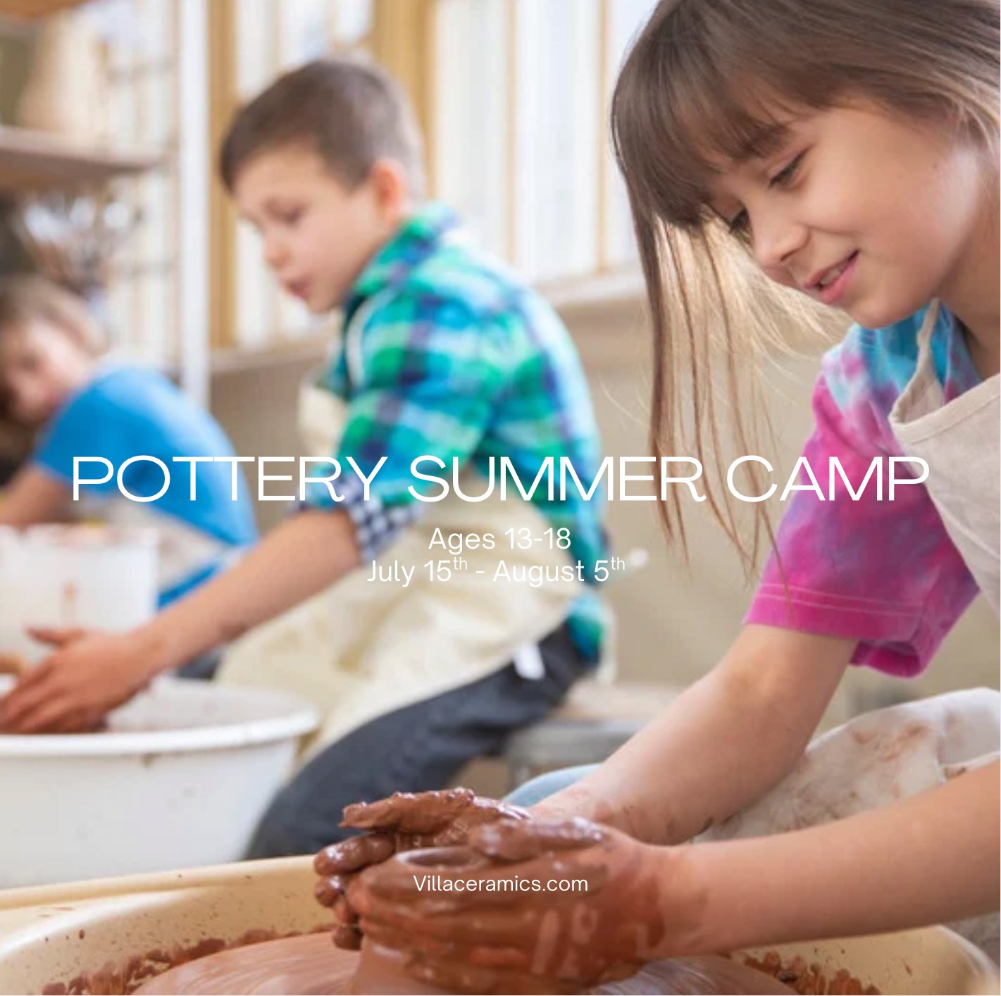 Pottery Summer camp Ages 13-18