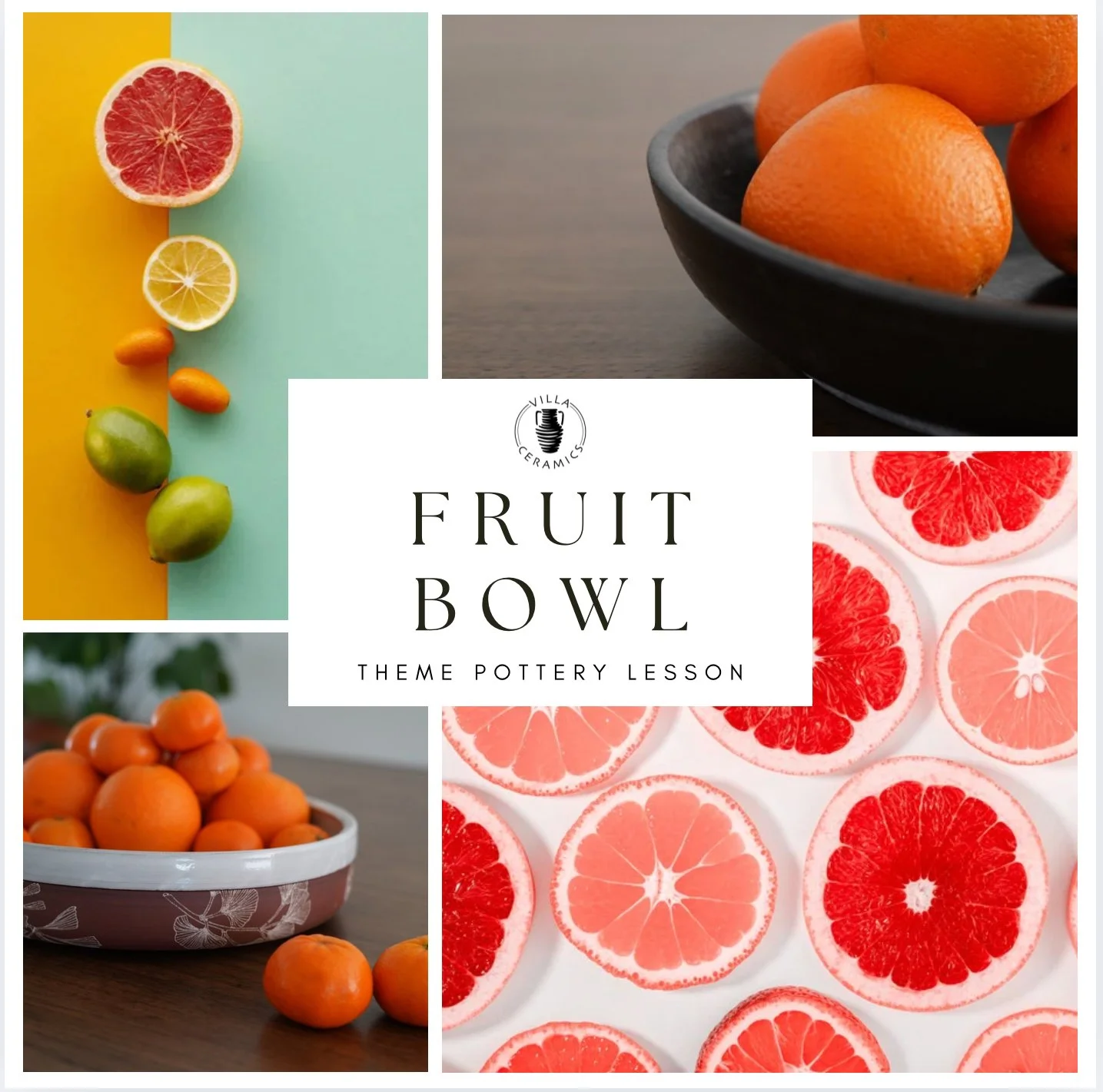 Fruit Bowl theme pottery lesson september