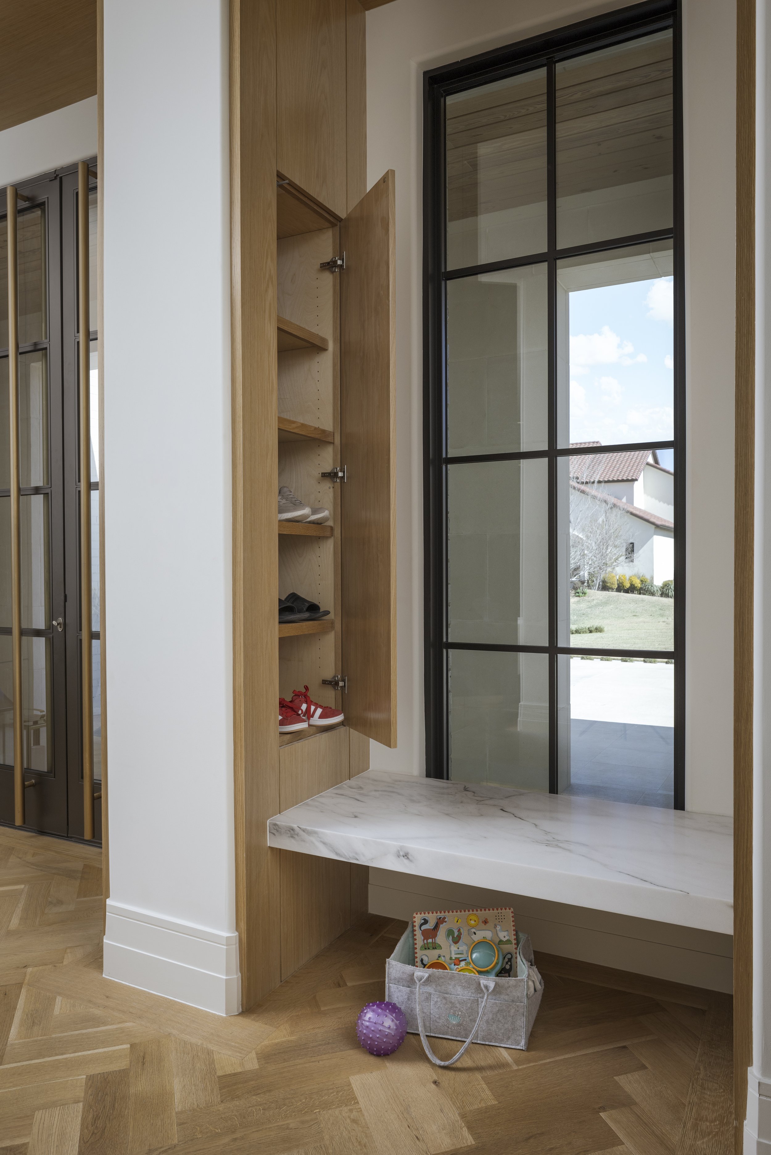 Hidden shoe storage