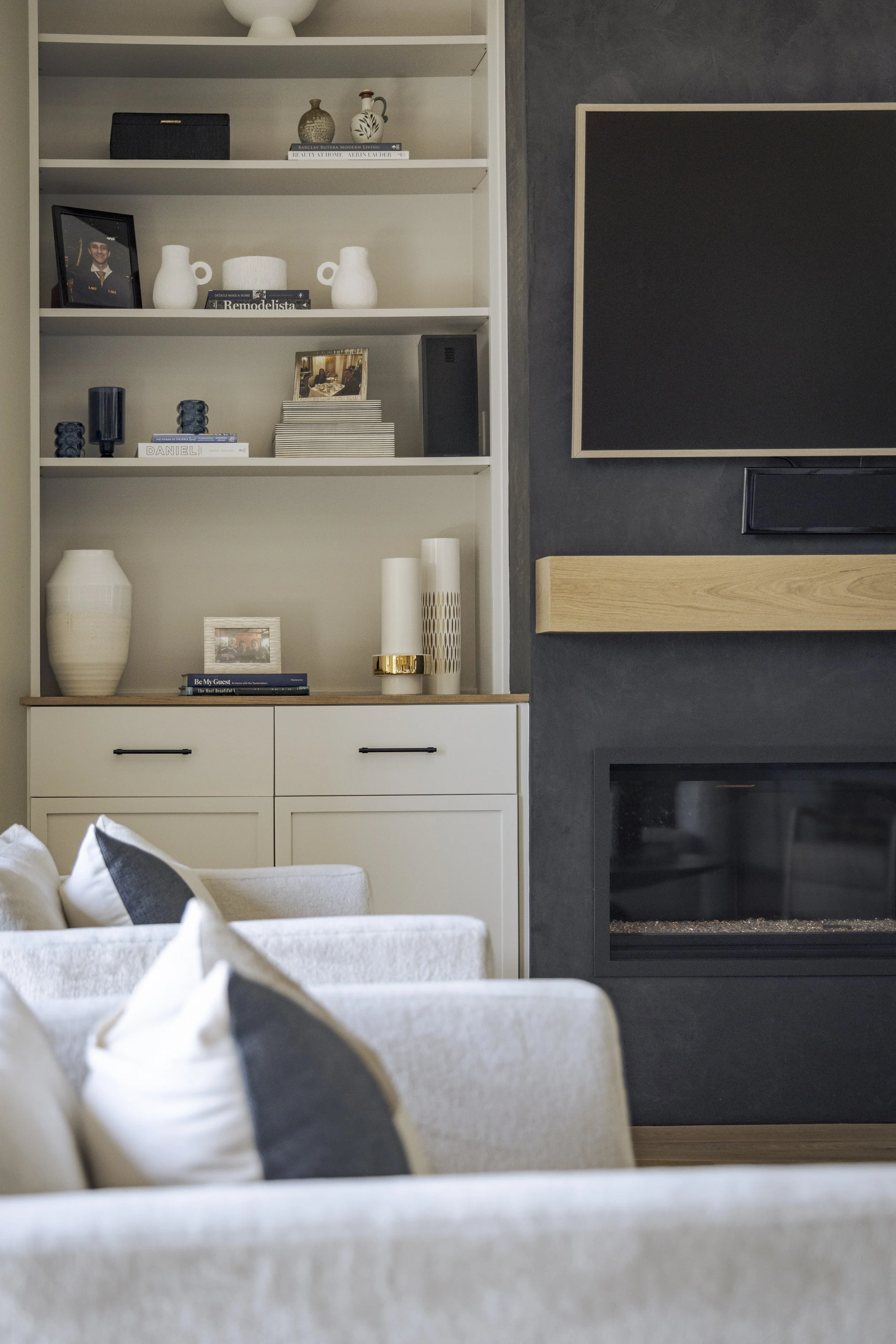 Bookshelf FMLY Room - Left of Fireplace.jpg
