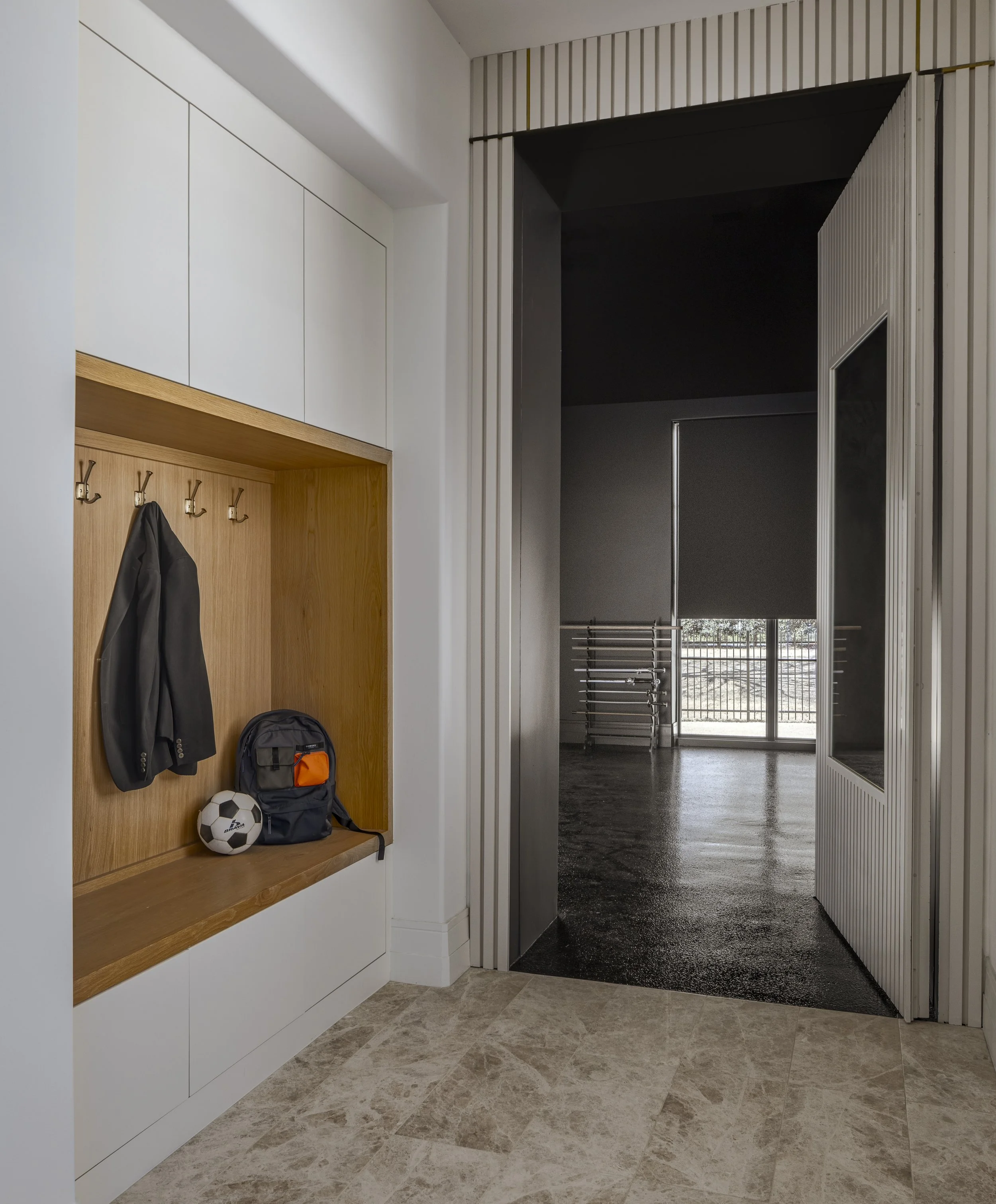 Door opened to hidden dojo and his office