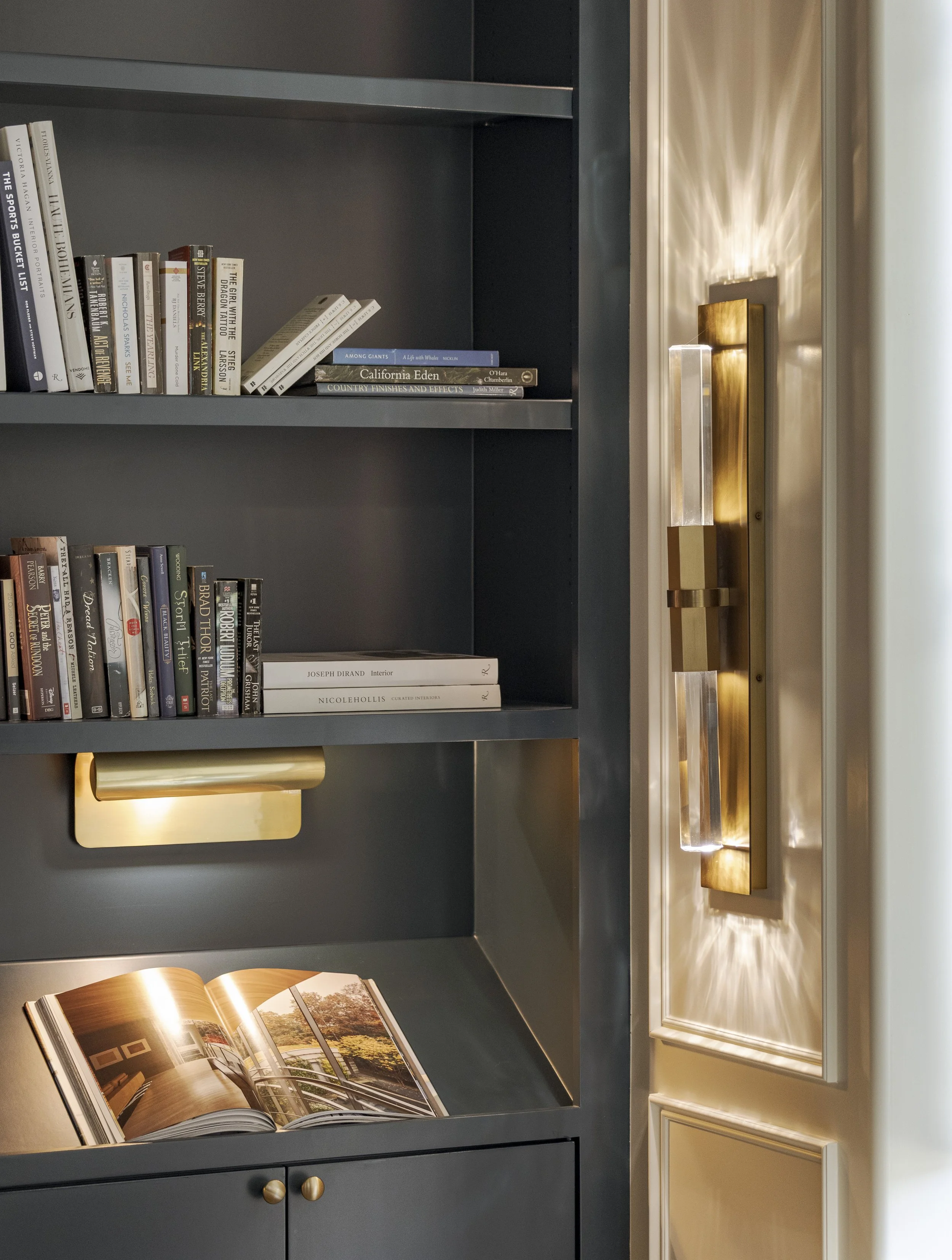 Custom shelves and book storage