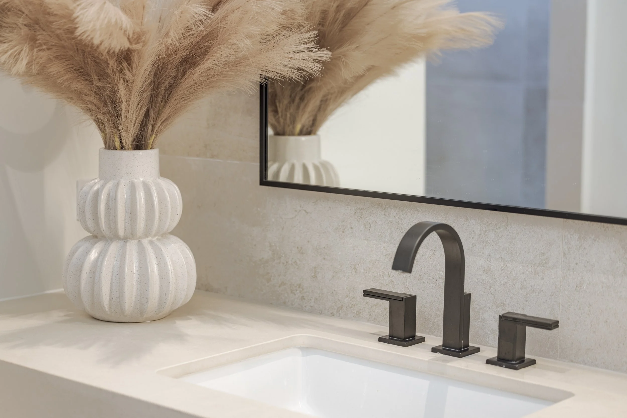 Master Bathroom Vanity Counter Backsplash & Faucet Detail .jpg