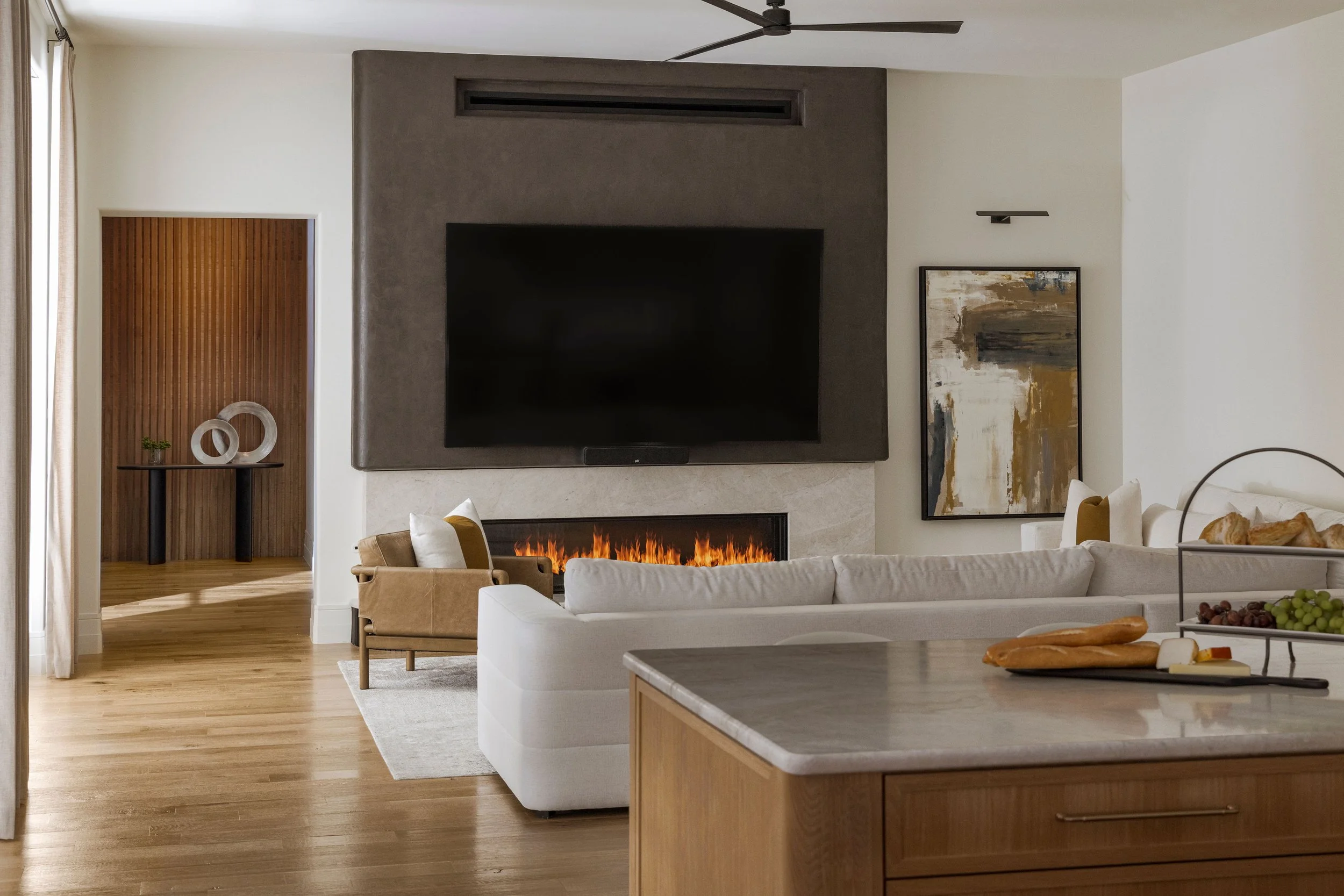 Family room from kitchen