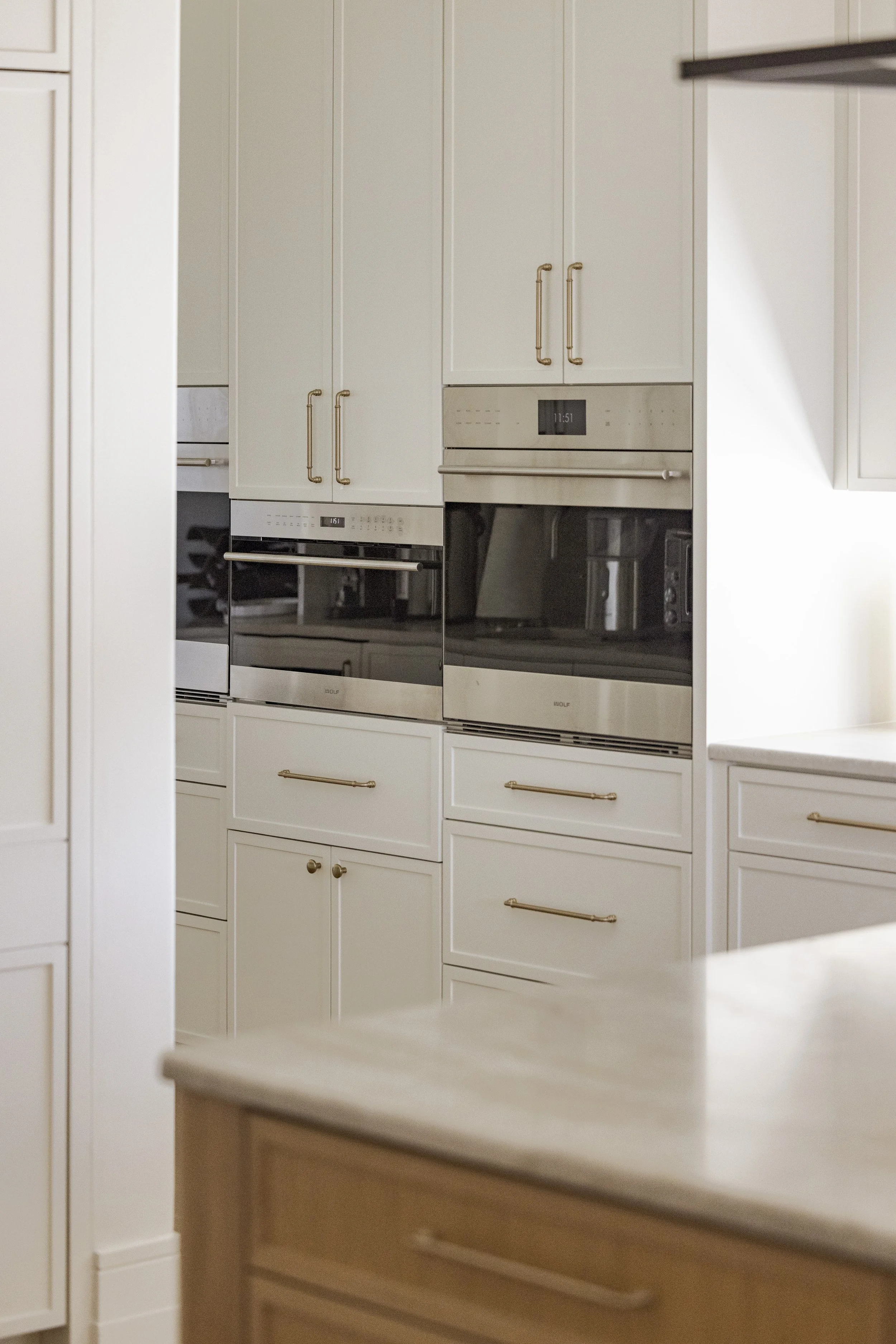 Appliances integrated into custom cabinetry