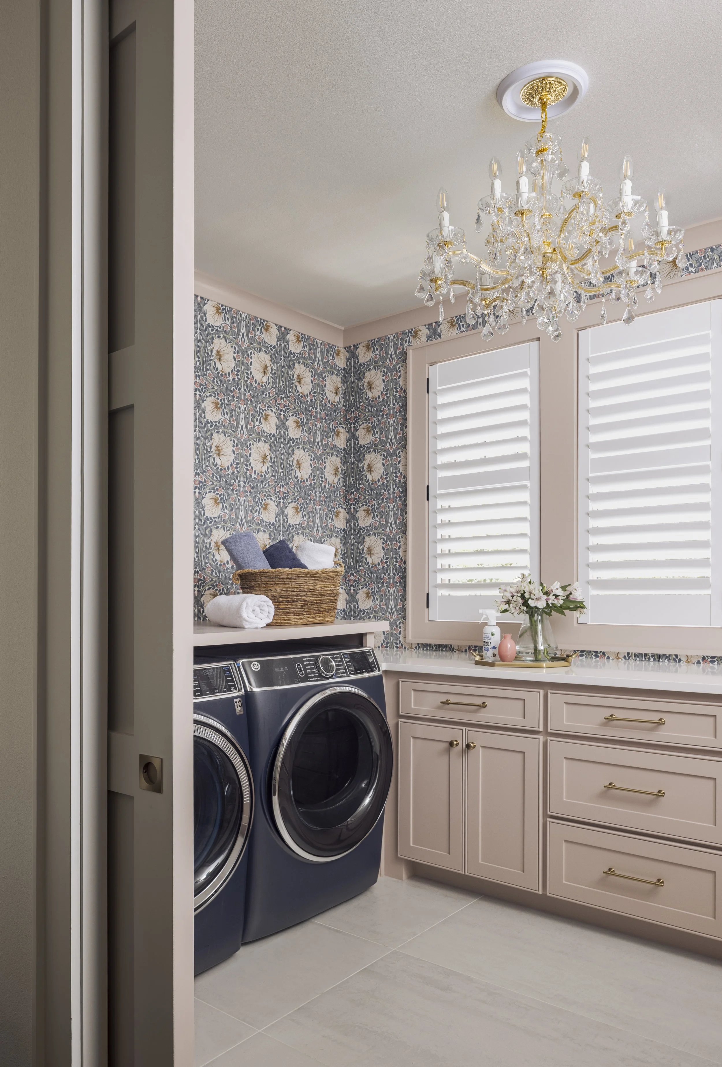 Laundry Room Wallpaper Cabinets & Dryer Edit.jpg