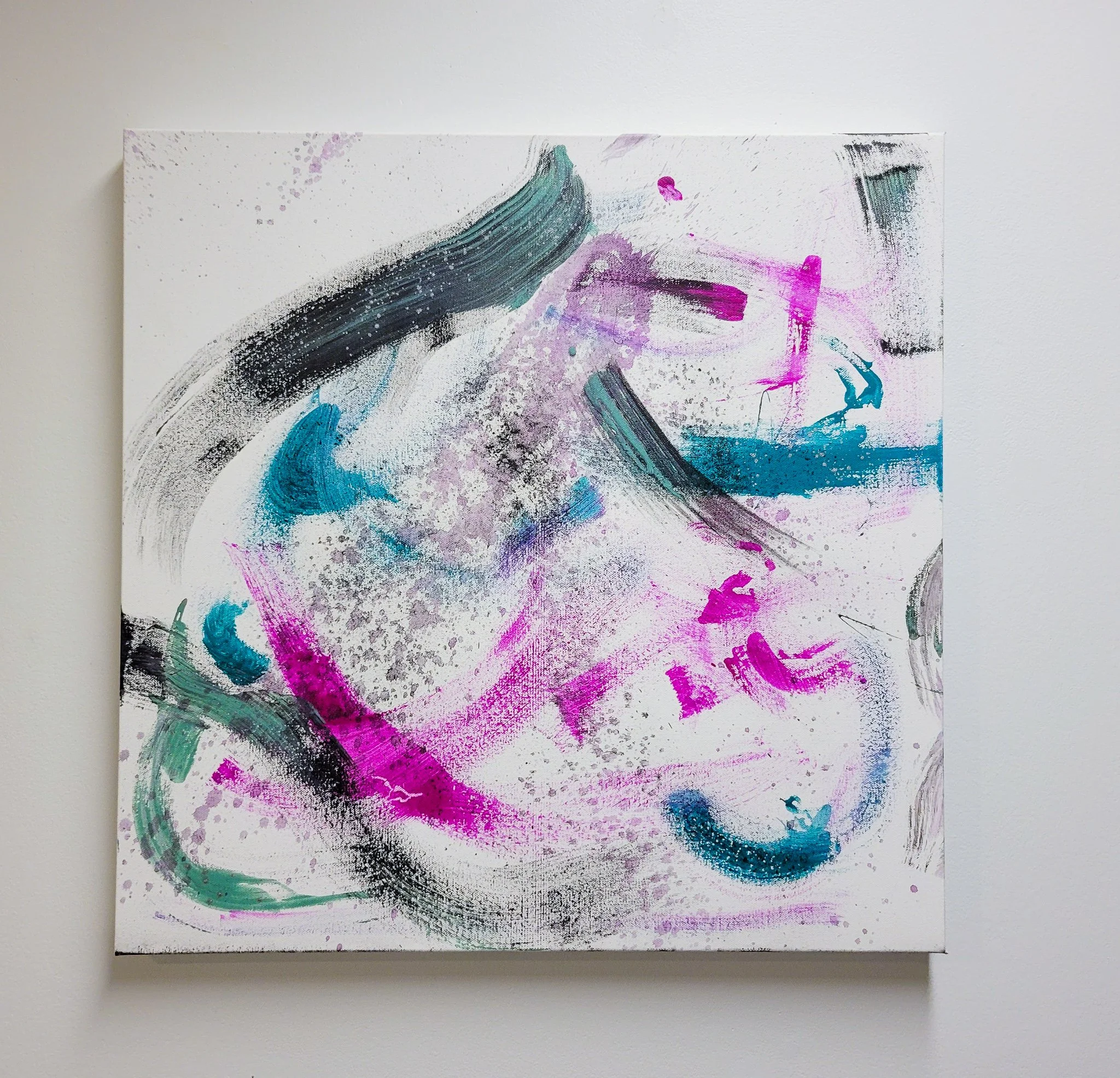 Everyone seeing this is alive. - cosmetics on canvas