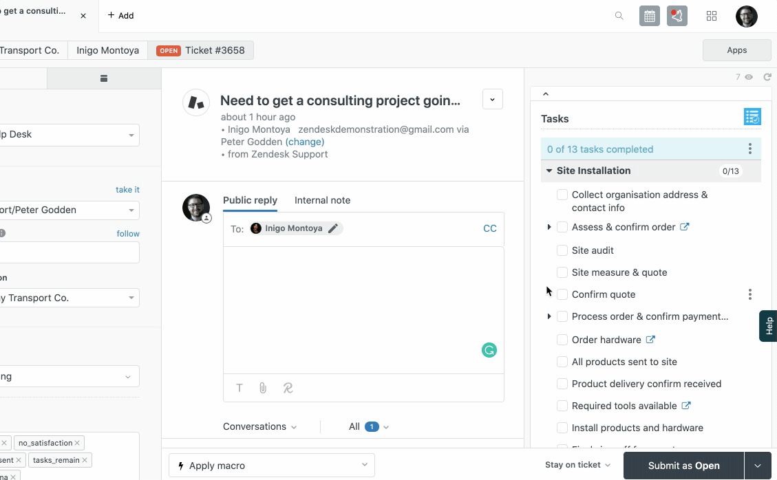 Zendesk Tasks & Subtickets App Zendesk Project Management App