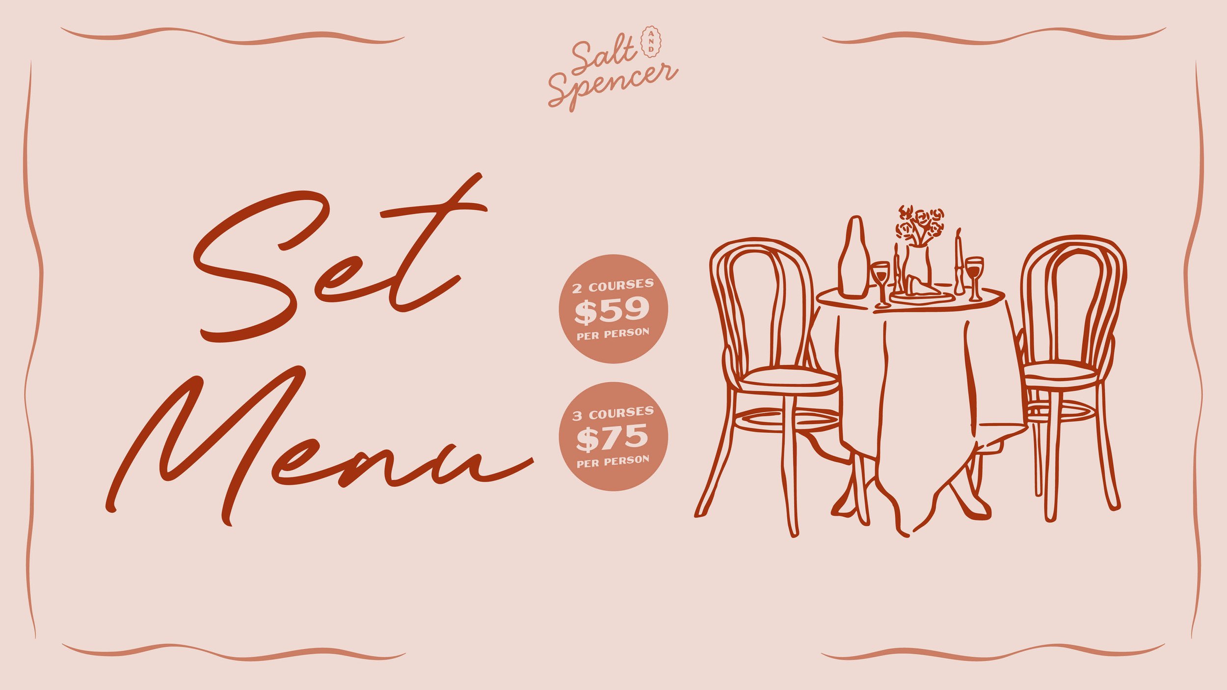 MAY SET MENU at Salt & Spencer
