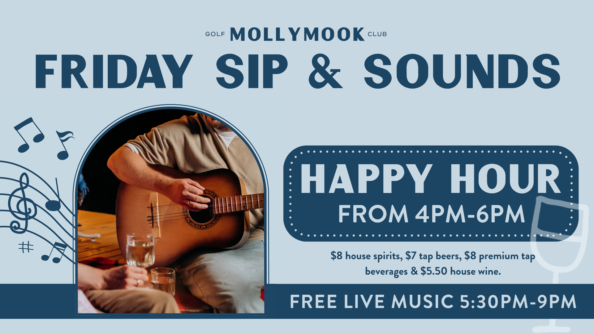 FRIDAY SIP & SOUNDS: HAPPY HOUR + LIVE MUSIC