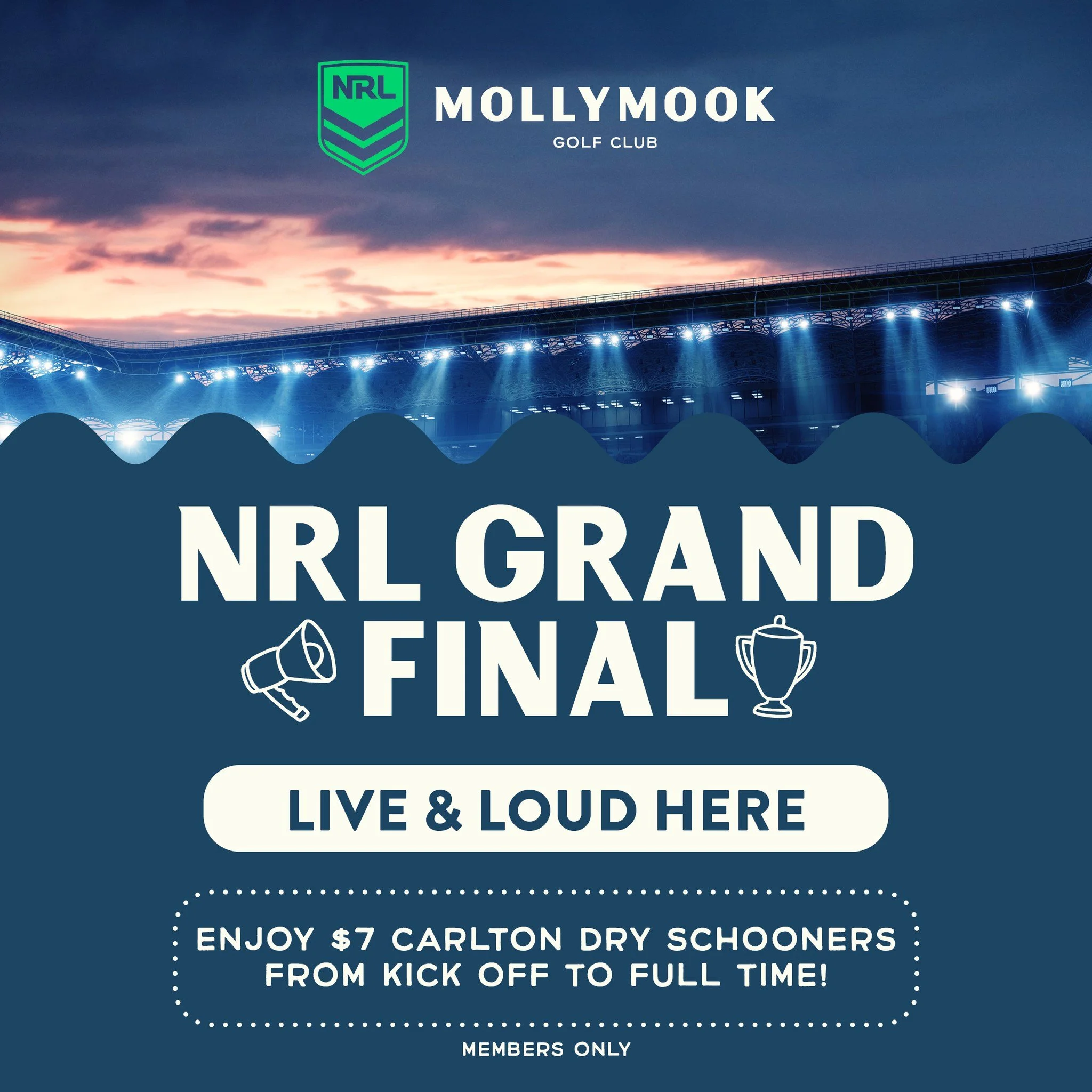 Massive weekend ahead for footy lovers. 🏉 Catch the NRLW &amp; NRL Grand Finals in the sports lounge this Sunday. 🚐 The Courtesy Bus running from 3:30pm until midnight so you don't miss the action. Call the Club on 4455 1911 to book your ride!

NRL
