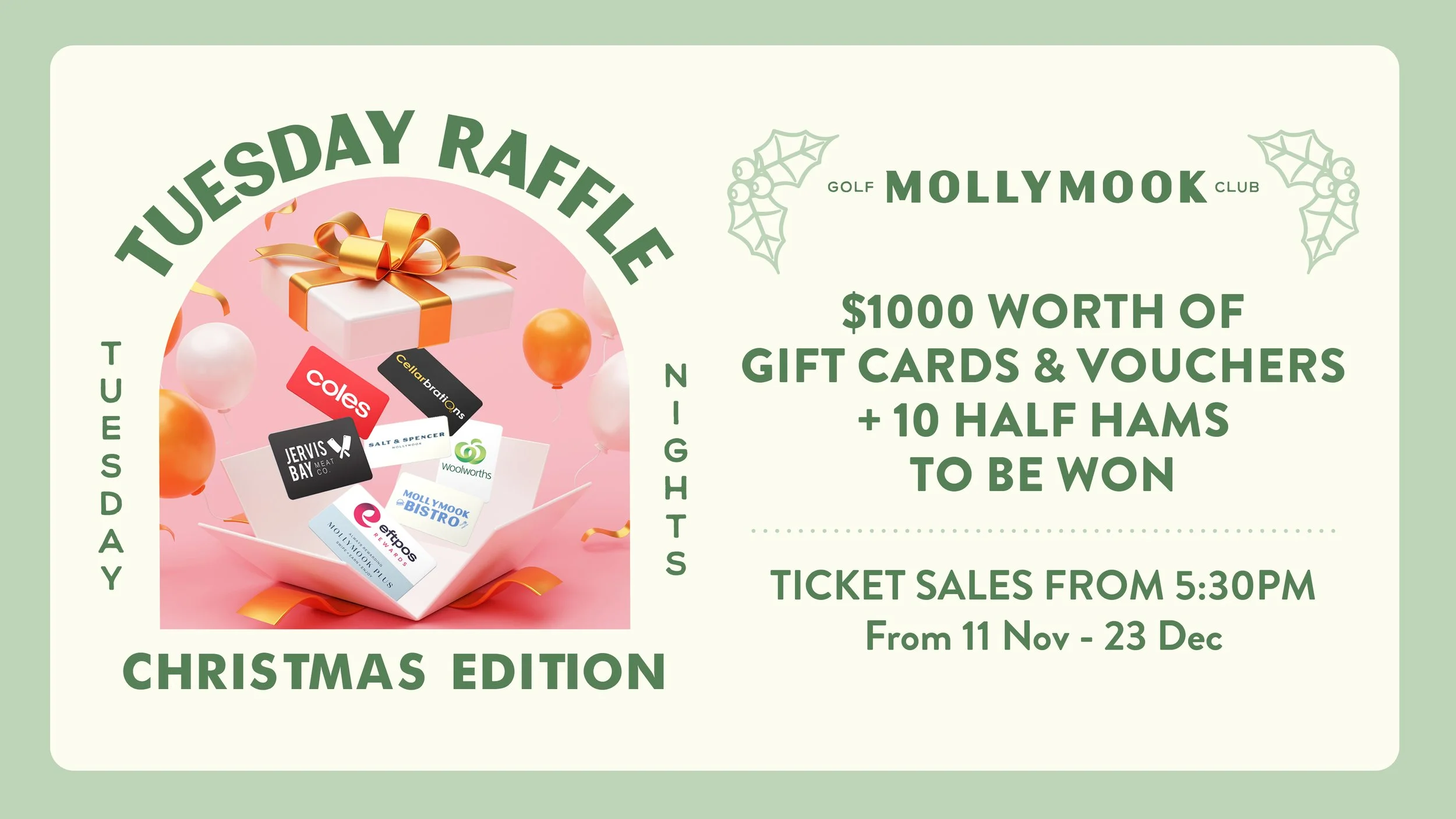 TUESDAY RAFFLE: CHRISTMAS EDITION