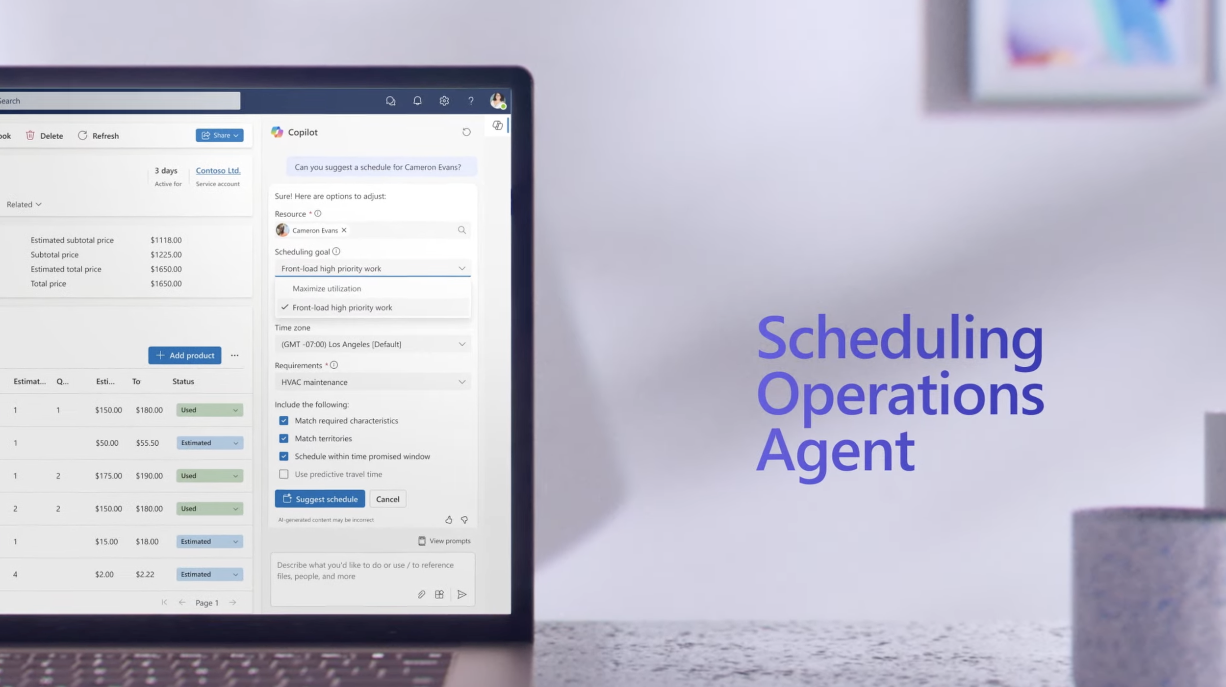 AI Scheduling Operations Agent