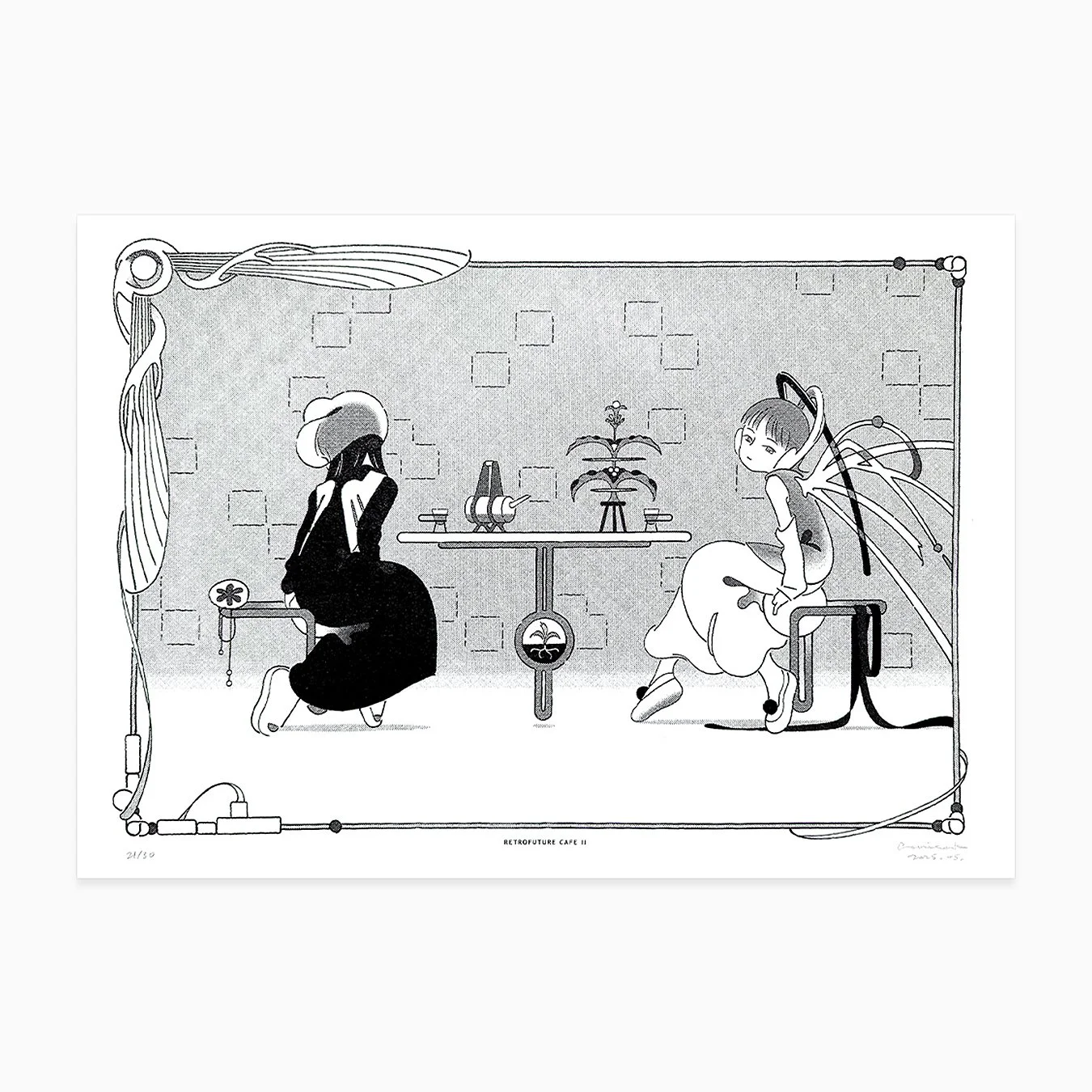Retrofuture Cafe II - Large Poster