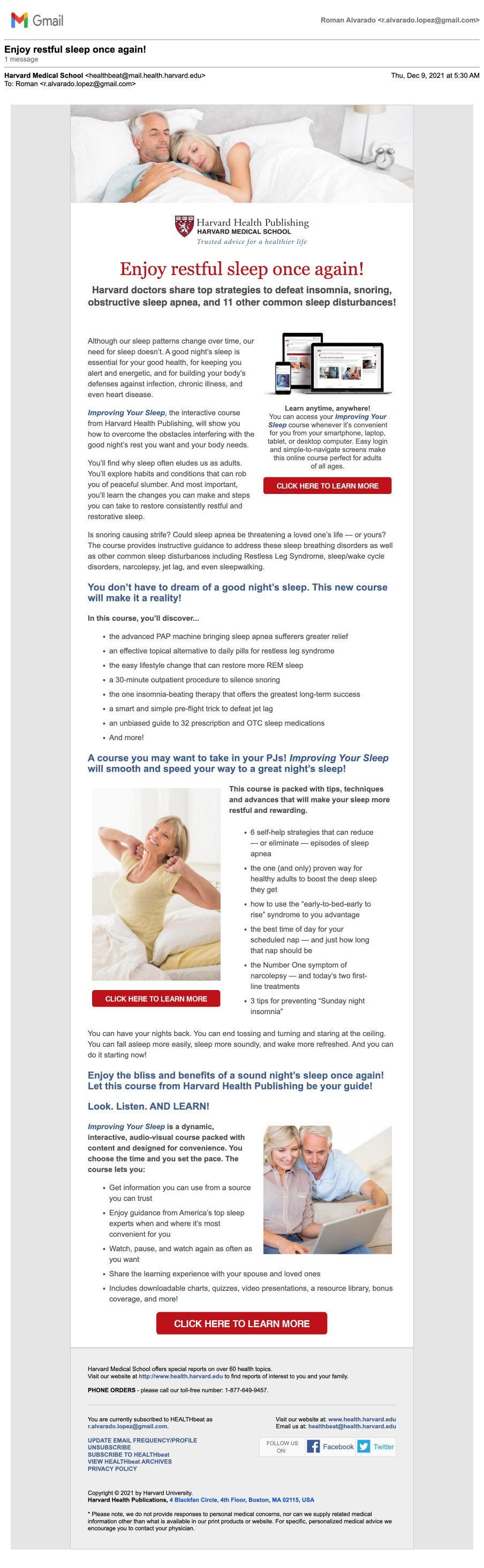 Email Control (Harvard Health)