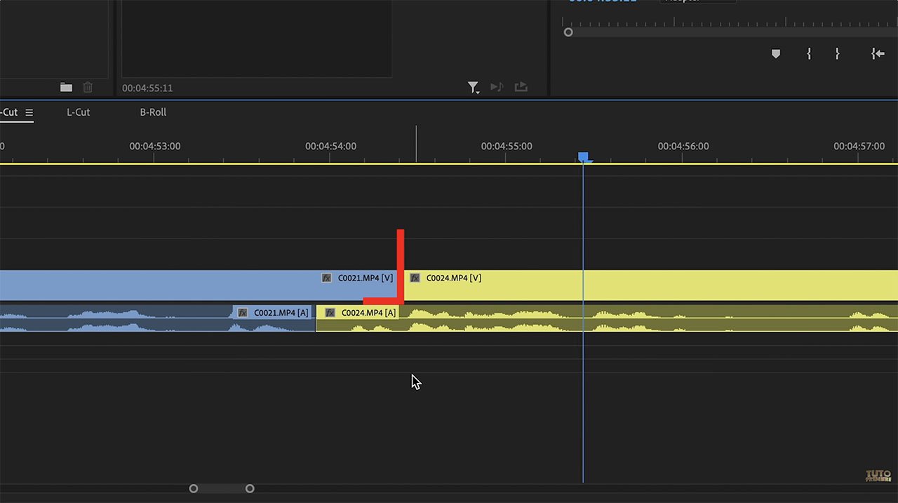 j-cut timeline Premiere Pro montage vidéo - Tuto Premiere Kévin Mendiboure
