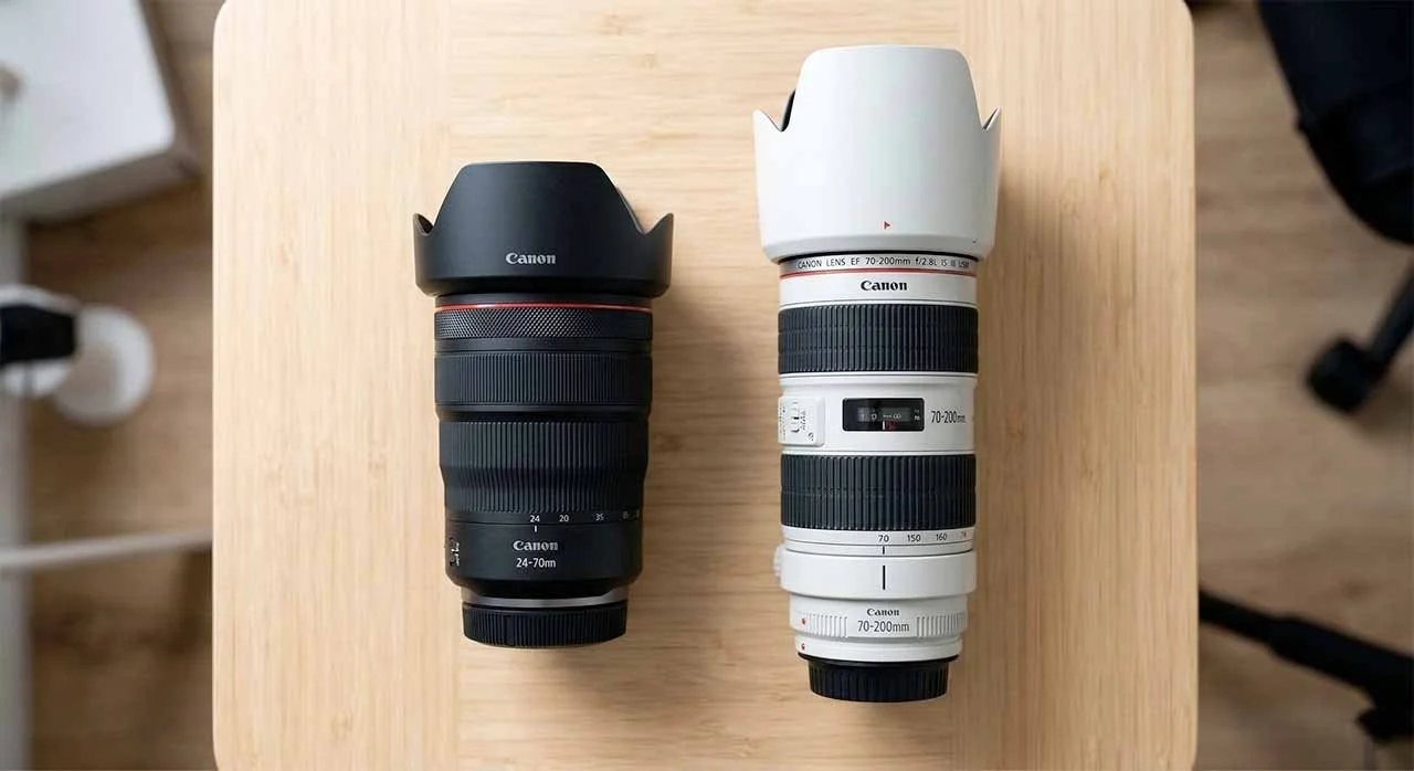 objectifs canon ef rf video 24 70 70 200 comparatif