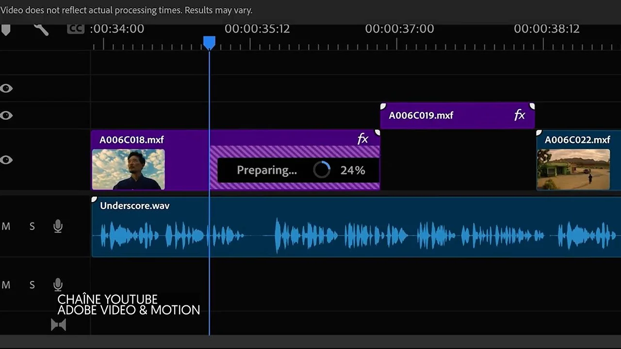 extension générative Premiere Pro allonger un plan images générées raccord montage