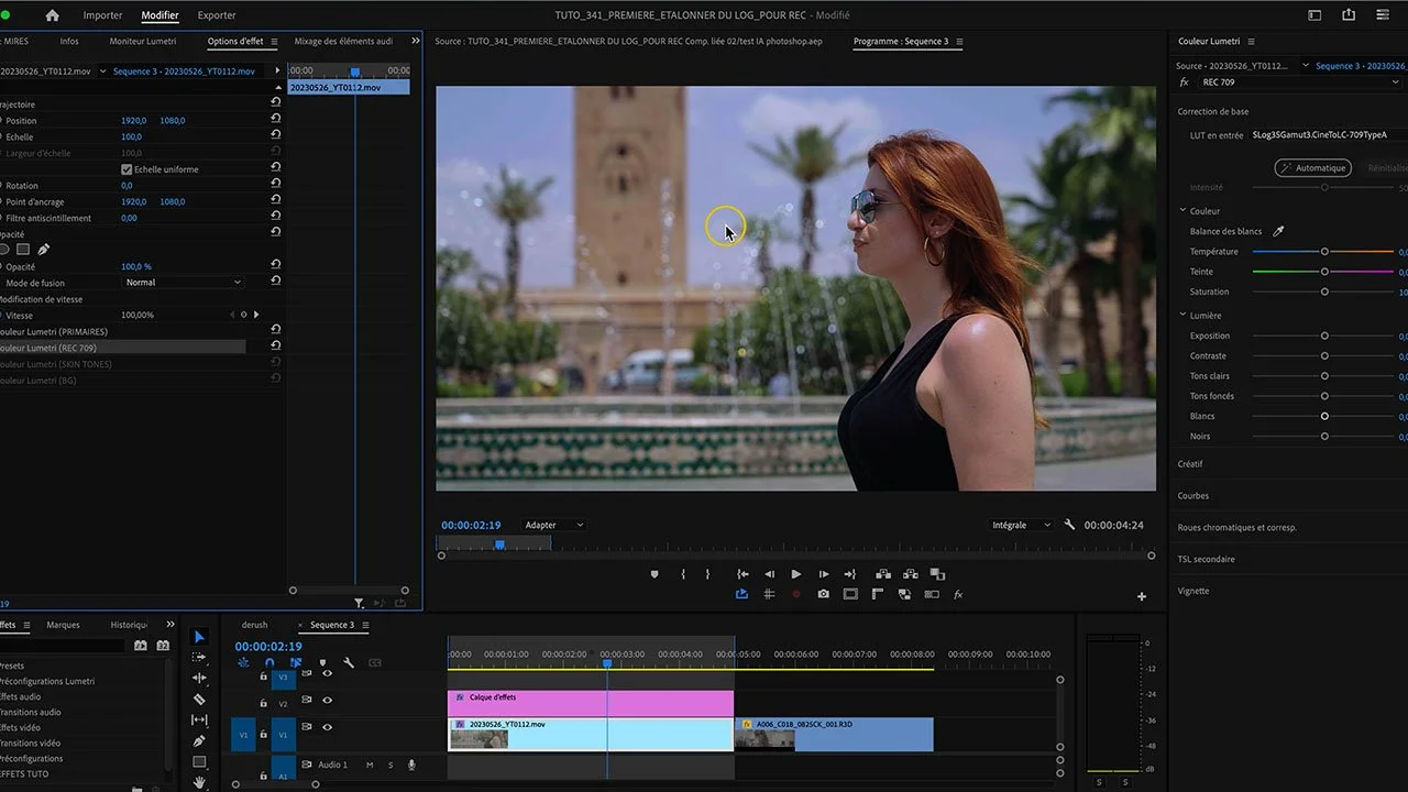 filmer en LOG débutant étalonnage S-Log 3 Rec 709 Premiere Pro 2026 - Kévin Mendiboure École des Vidéastes