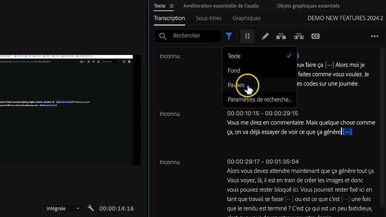 outils IA Premiere Pro 2026 montage basé sur le texte masque objet extension générative - Kévin Mendiboure École des Vidéastes