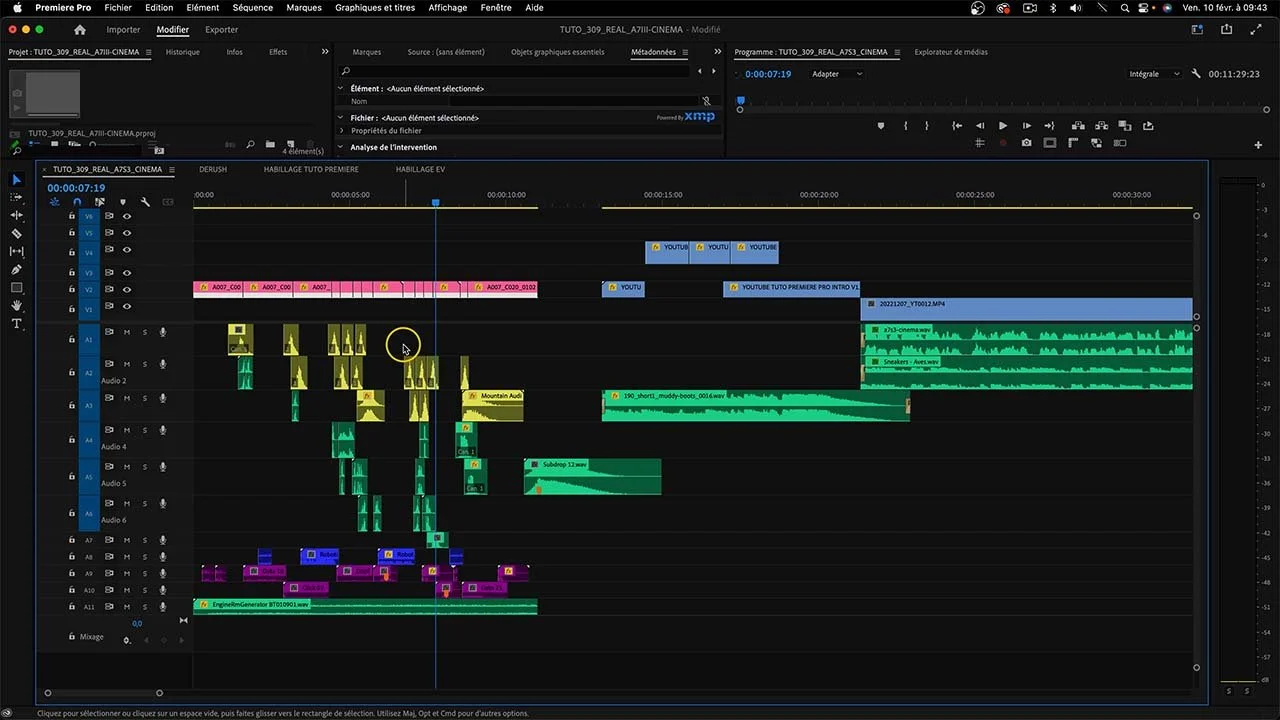 structure hook sub drop silence générique L cut montage vidéo YouTube Premiere Pro