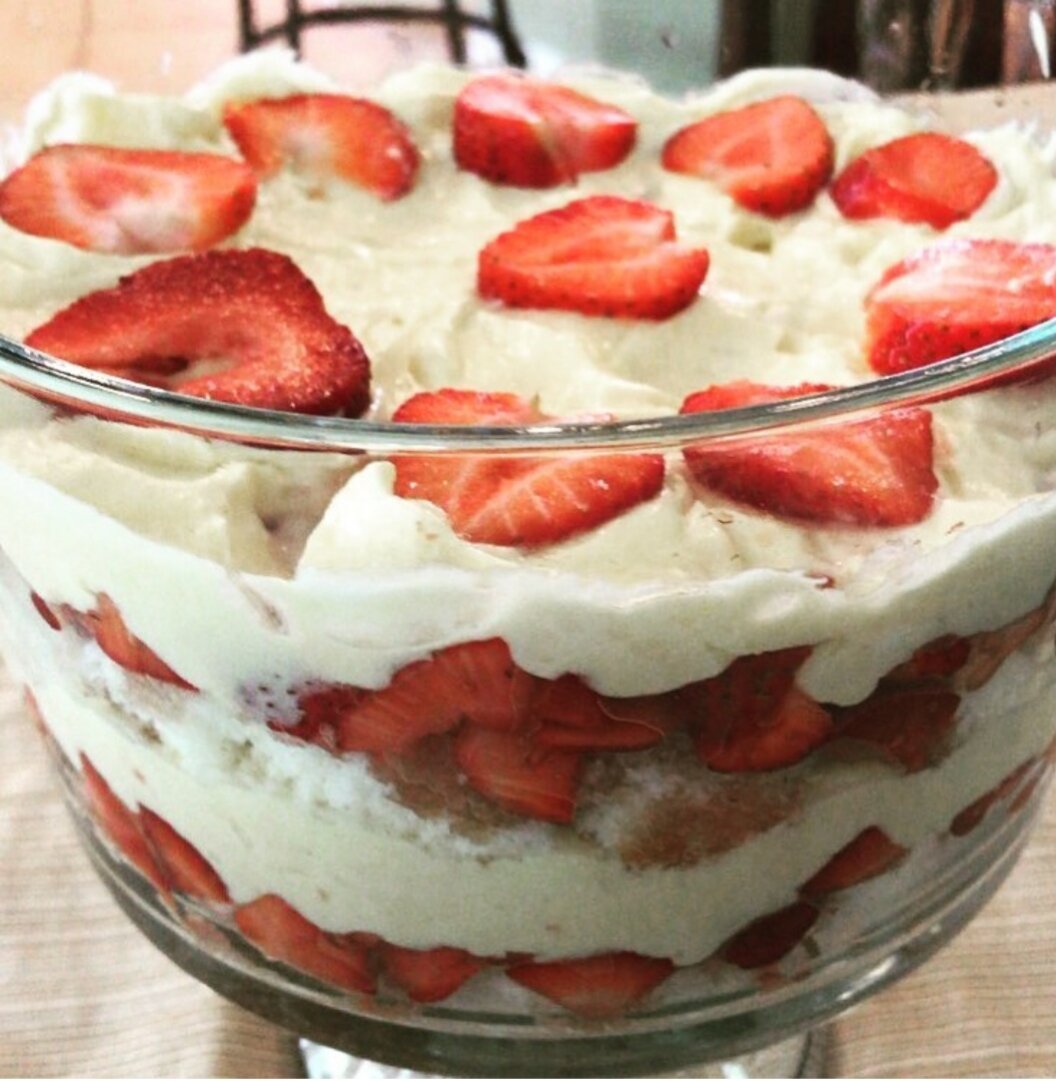 Drunken Fruit Strawberry Trifle