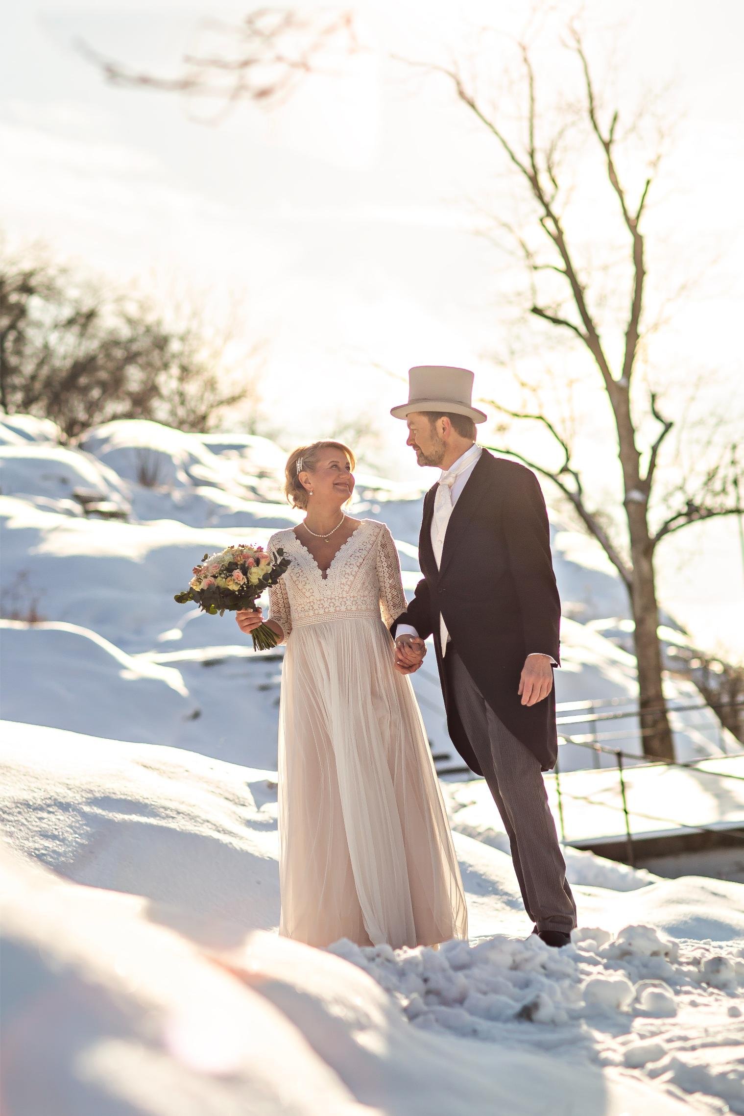 Vinterbryllup i Badeparken i Drøbak