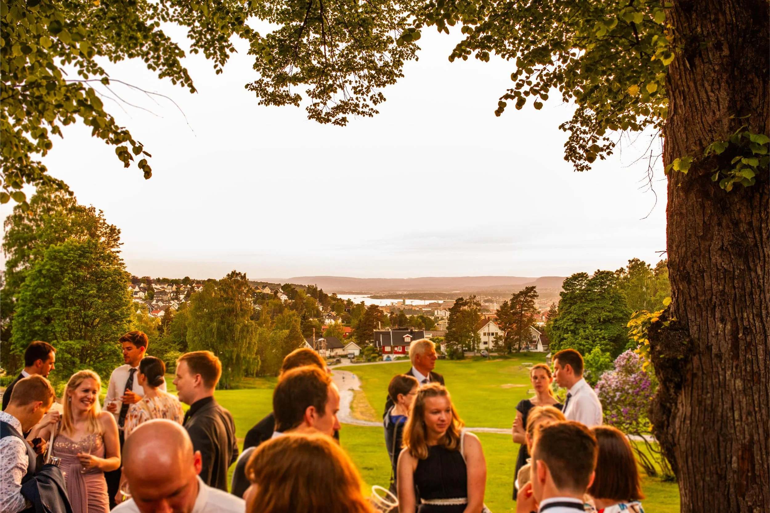 Nordre Skøyen hovedgård, utsikt mot Oslofjorden og byen