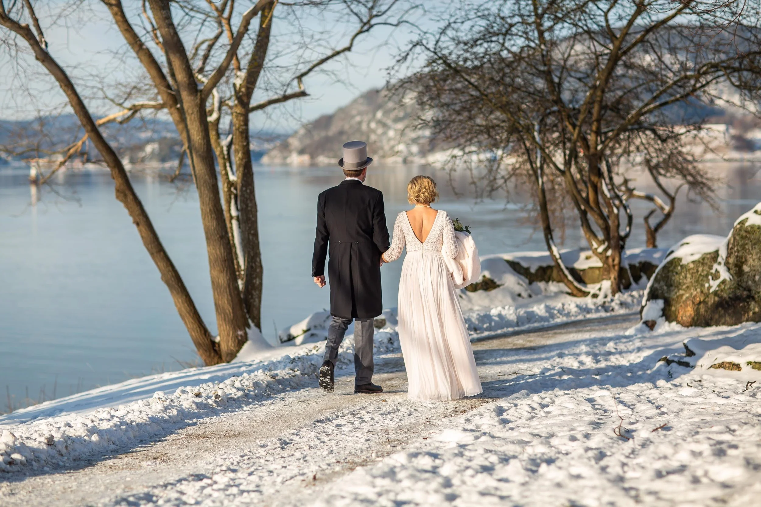 Vinterbryllup i Badeparken i Drøbak