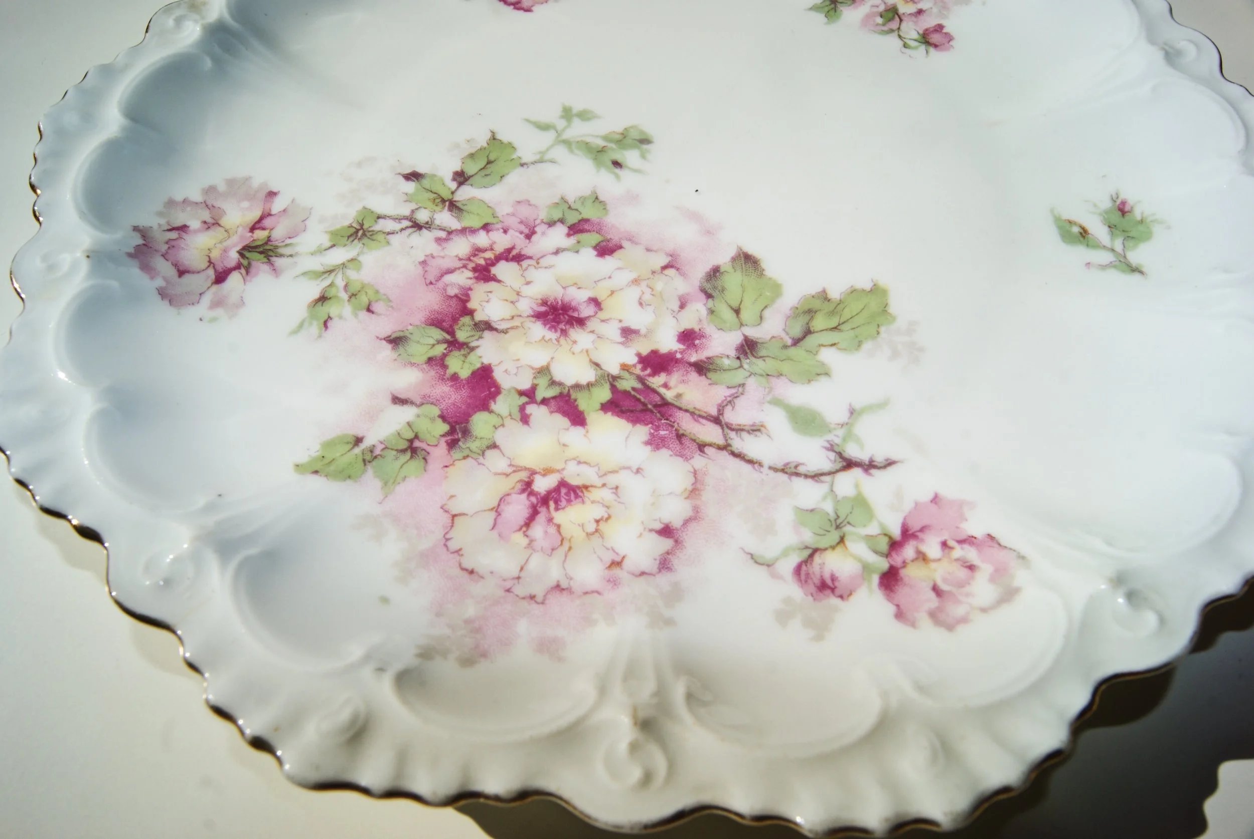Vintage Floral Dinner Plate