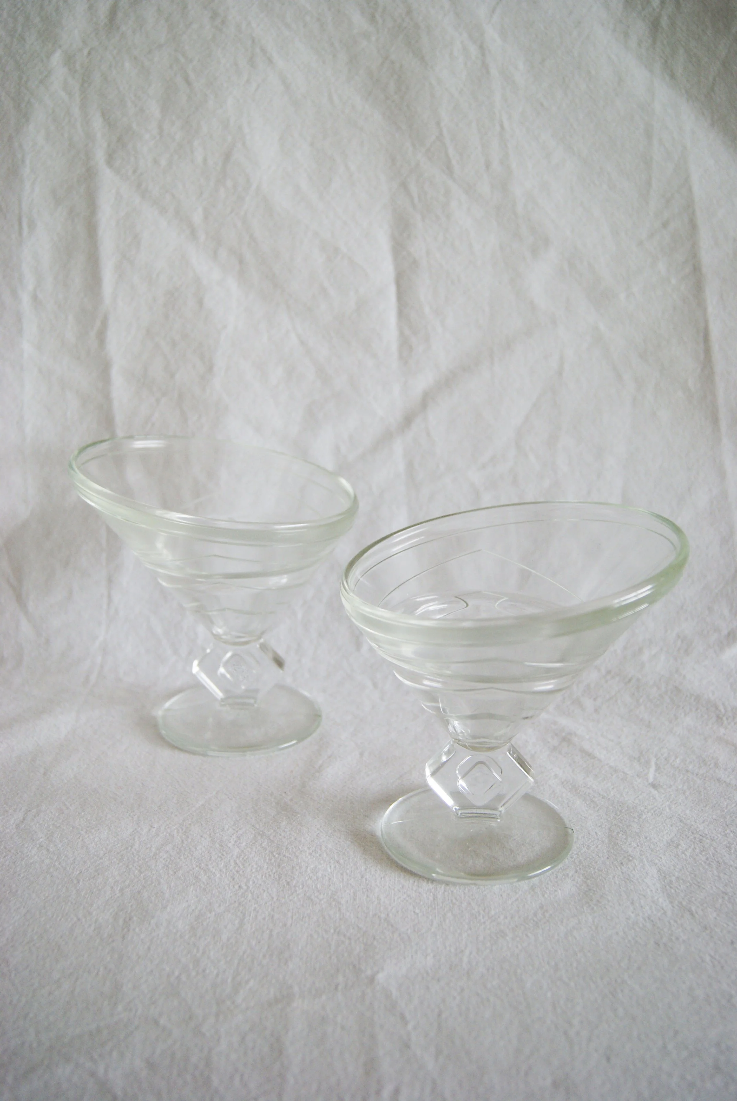 Art Deco Ice Cream Dish x2