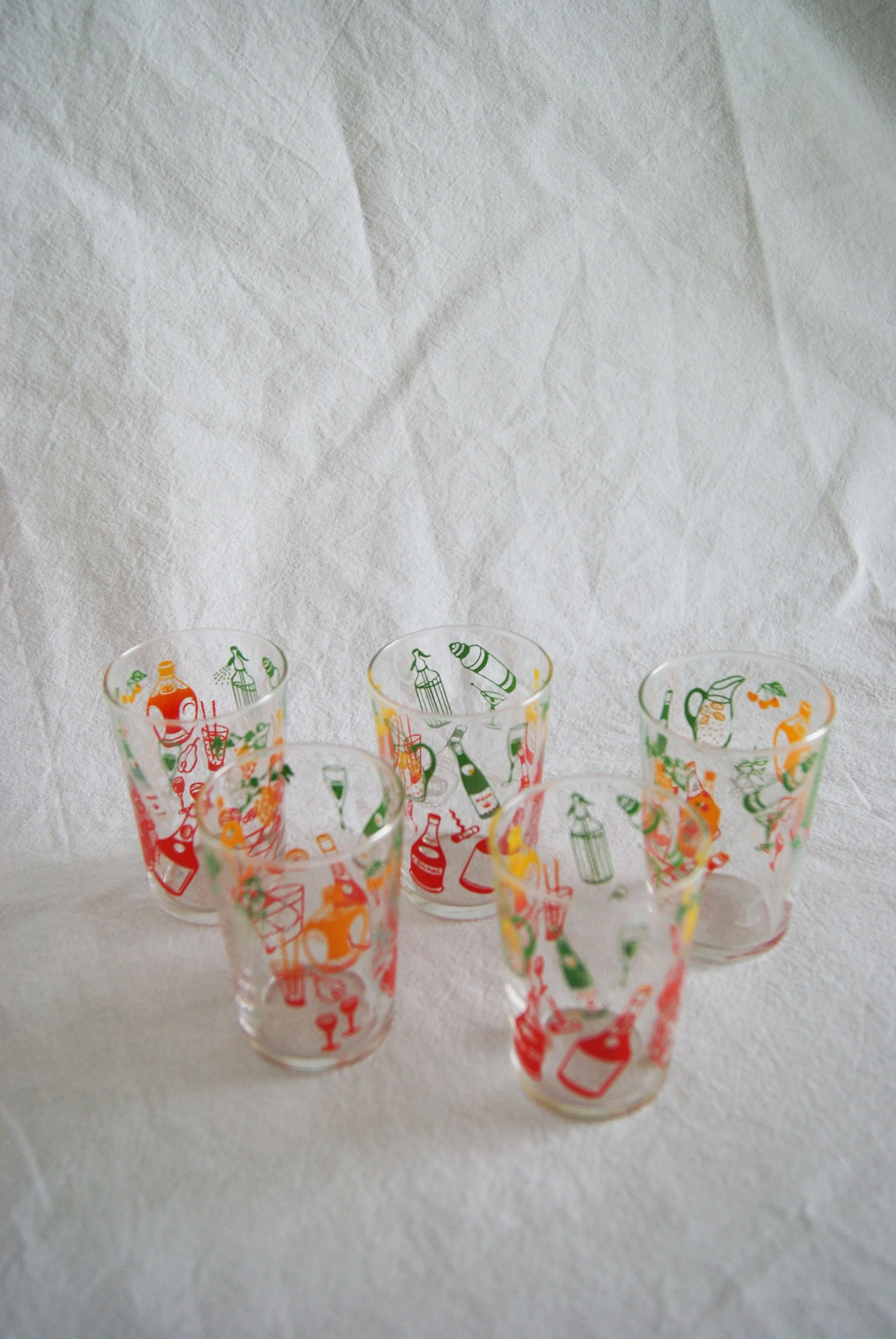 Mini Colourful Glasses x5