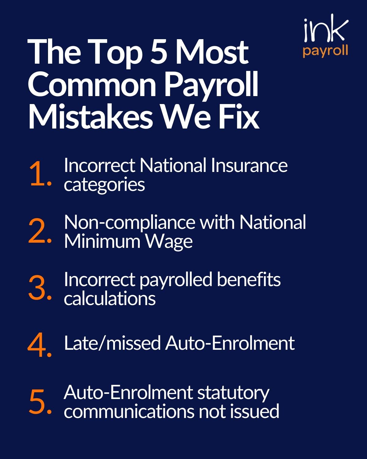 The Top 5 Most Common Payroll Mistakes We Fix