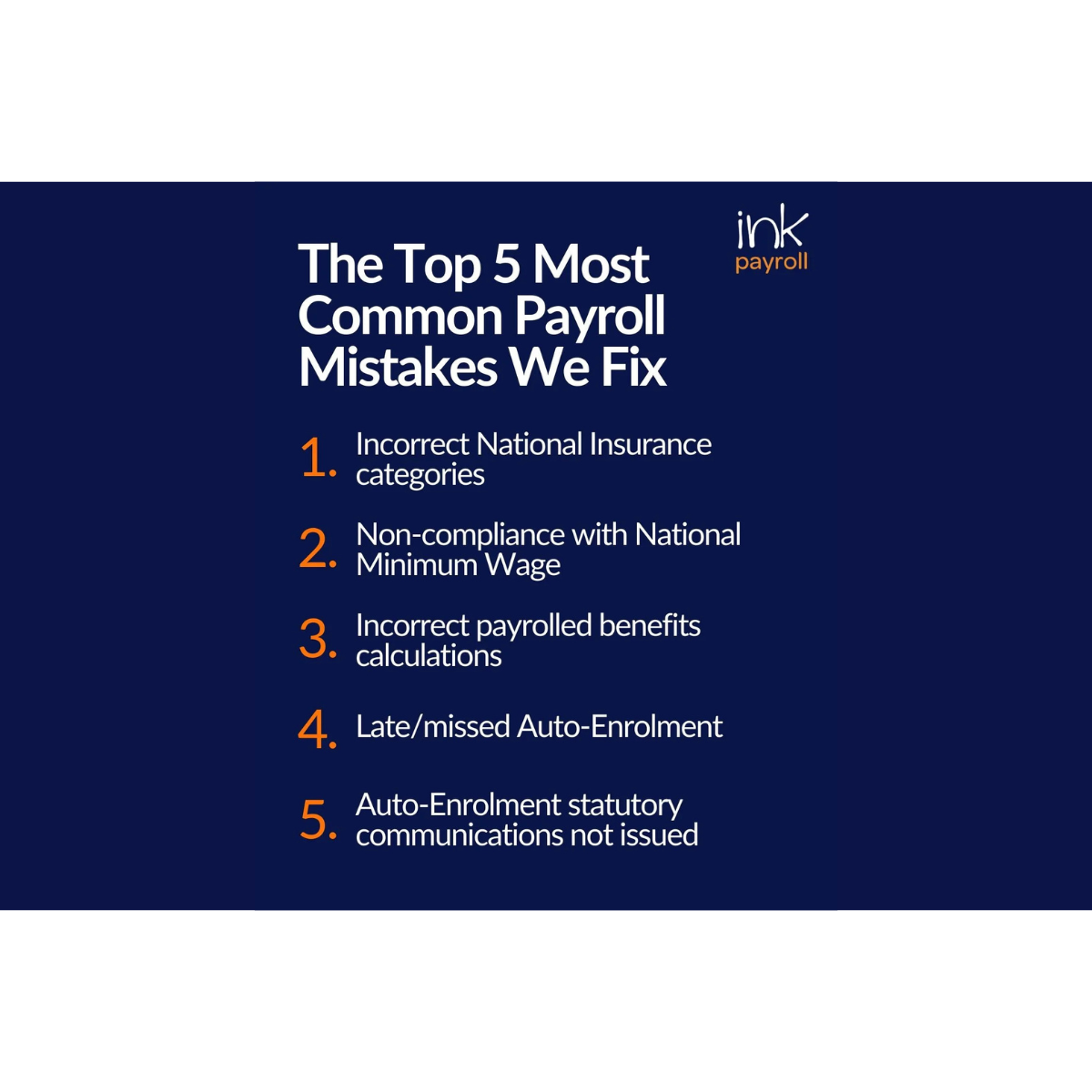 The Top 5 Most Common Payroll Mistakes We Fix