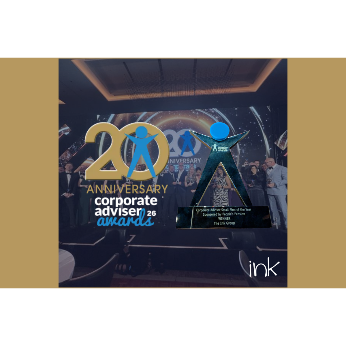 The Ink Group named Small Firm of the Year at the Corporate Adviser Awards 2026!
