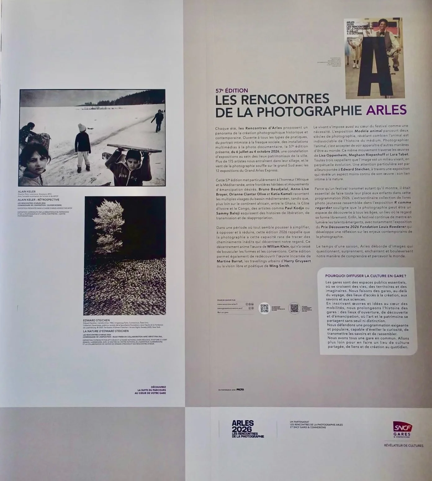L&rsquo;Am&eacute;lanchier (1960) d&rsquo;Edward Steichen voyage au-del&agrave; des salles d&rsquo;exposition ! 🌿🚉

Dans le cadre du partenariat entre @rencontresarles et SNCF Gares &amp; Connexions, la photographie investit les espaces du quotidie