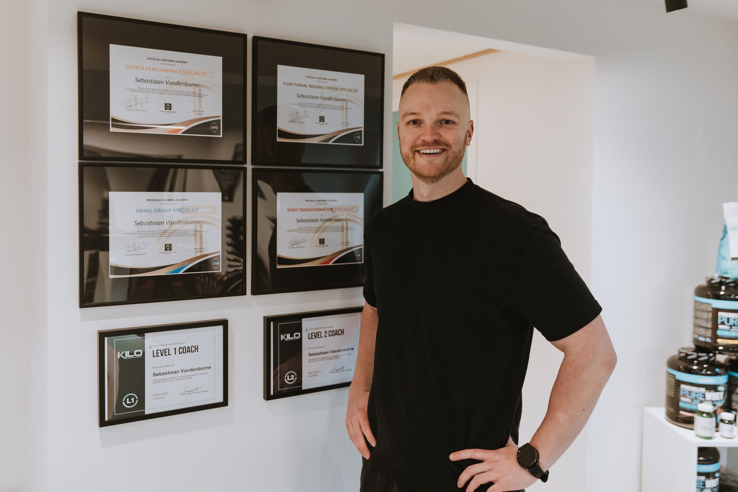 Personal trainer Seb Vandenborne van Progress Coaching