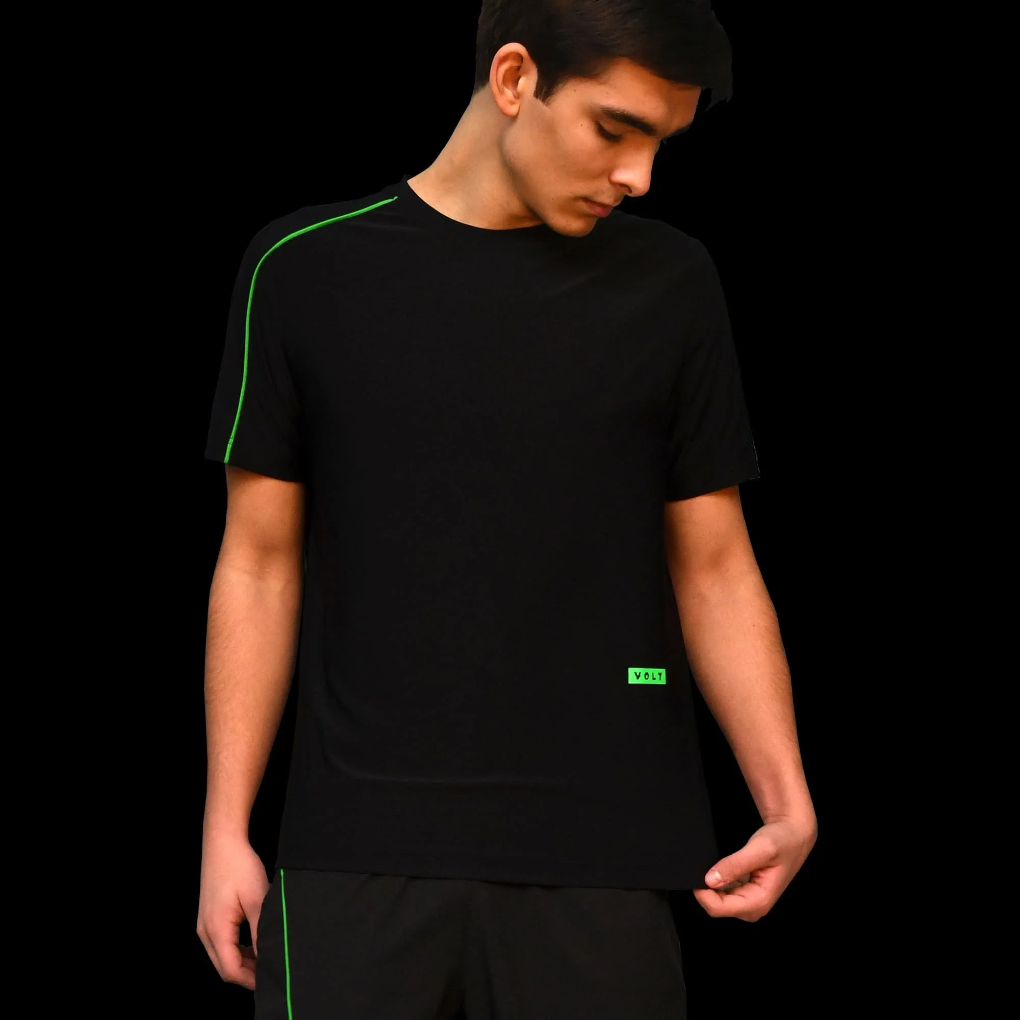 Performance T-shirt Black & Green